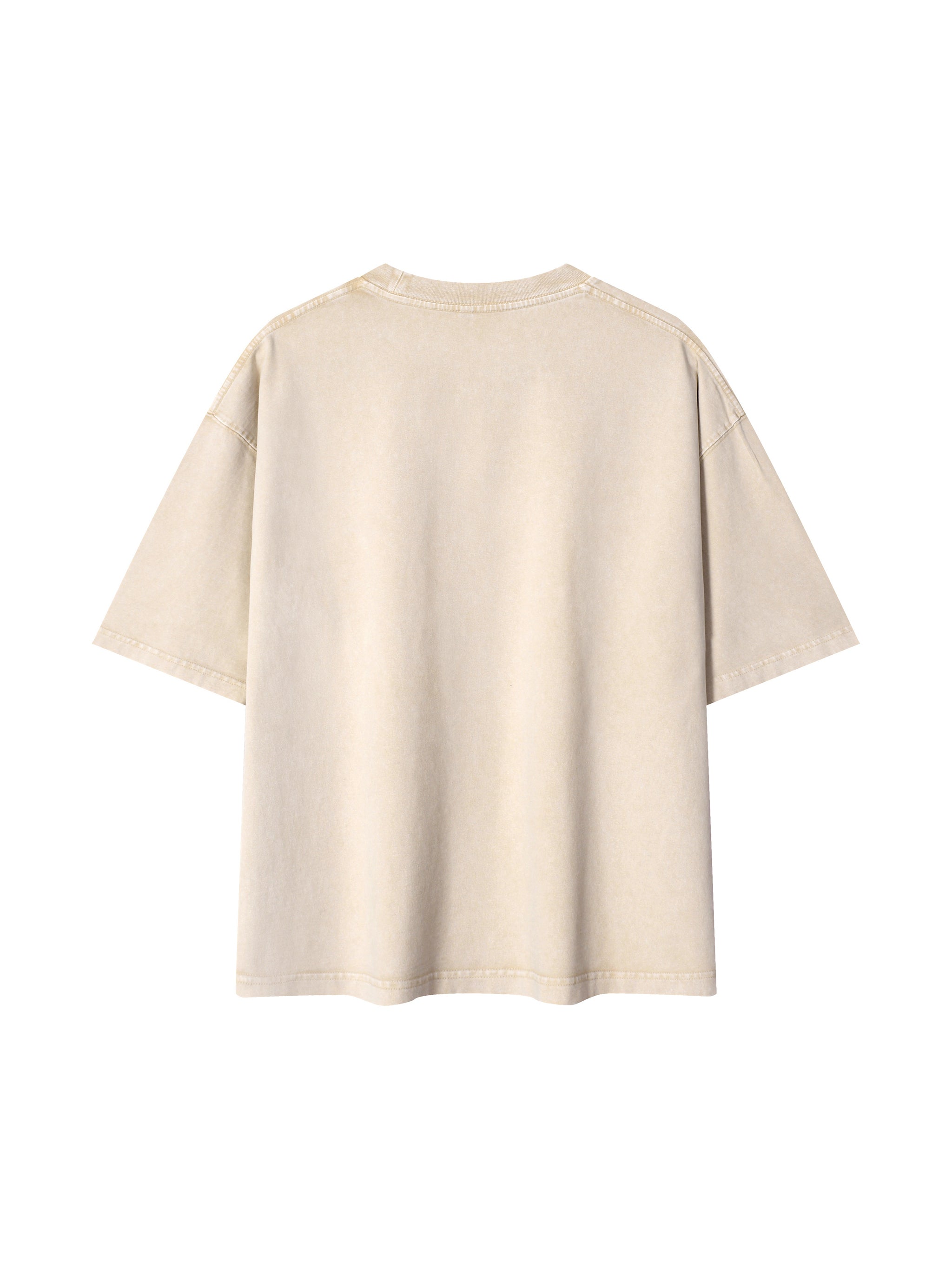 BLANKZ Mineral Box Tee — Light Apricot, back view