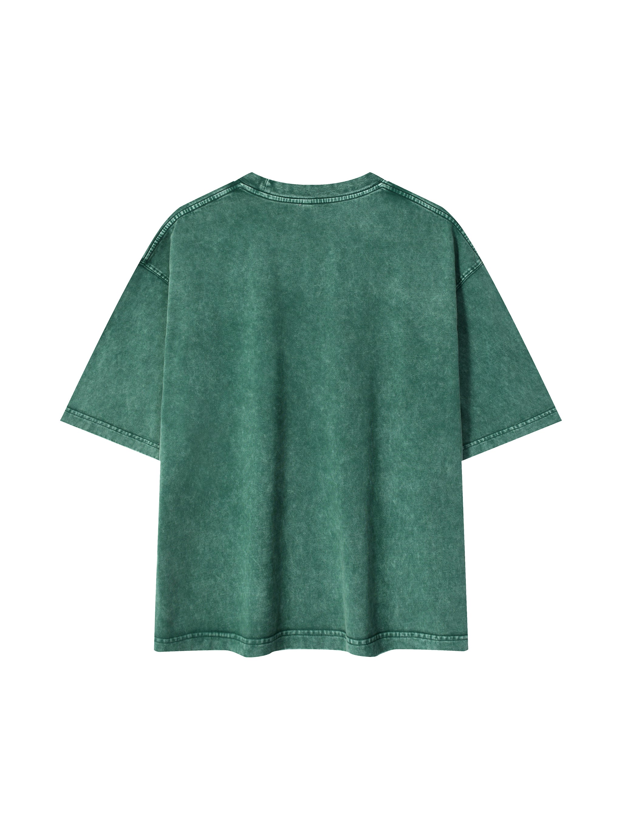 BLANKZ Mineral Box Tee — Blackish Green, back view