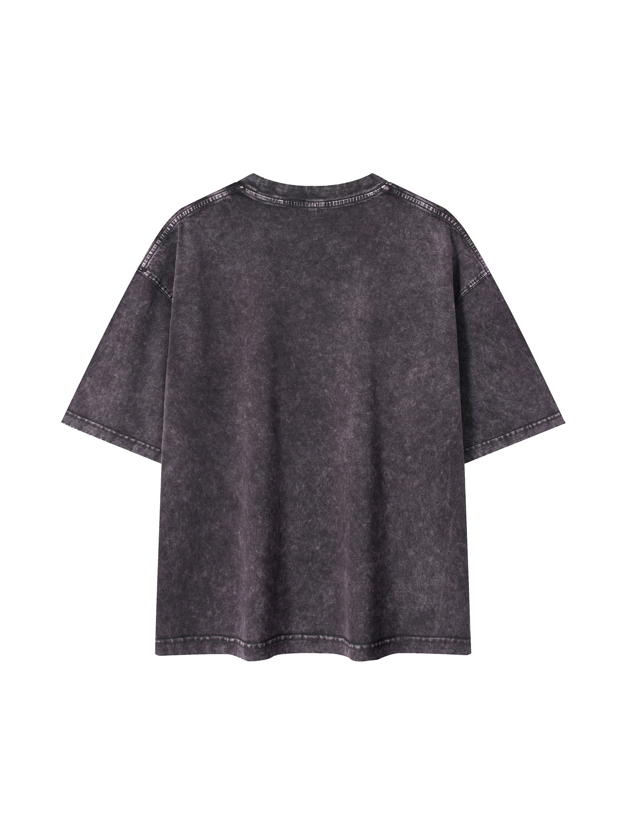 BLANKZ Mineral Box Tee — Dark Gray, back view