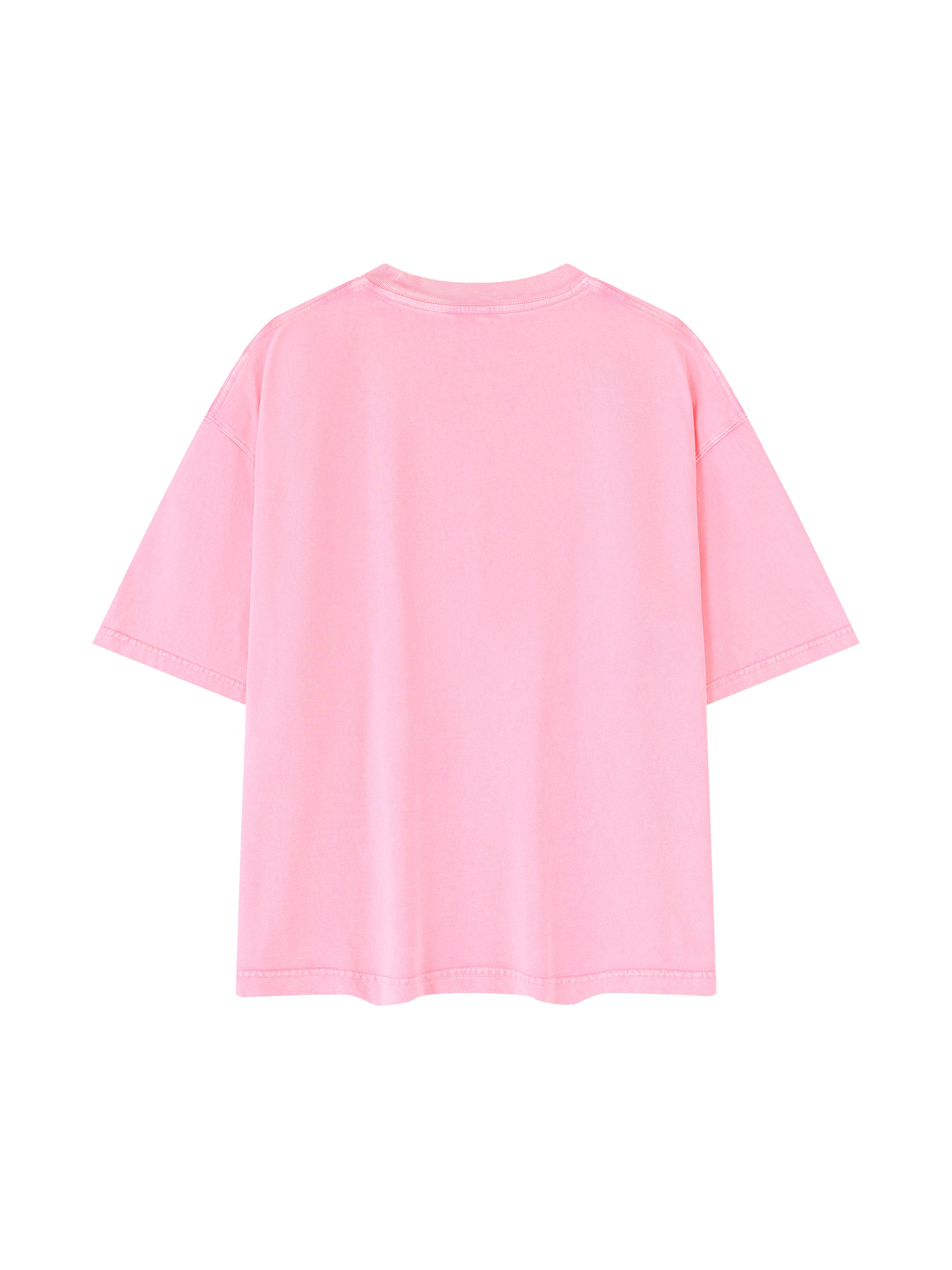 BLANKZ Mineral Box Tee — Rose Pink, back view