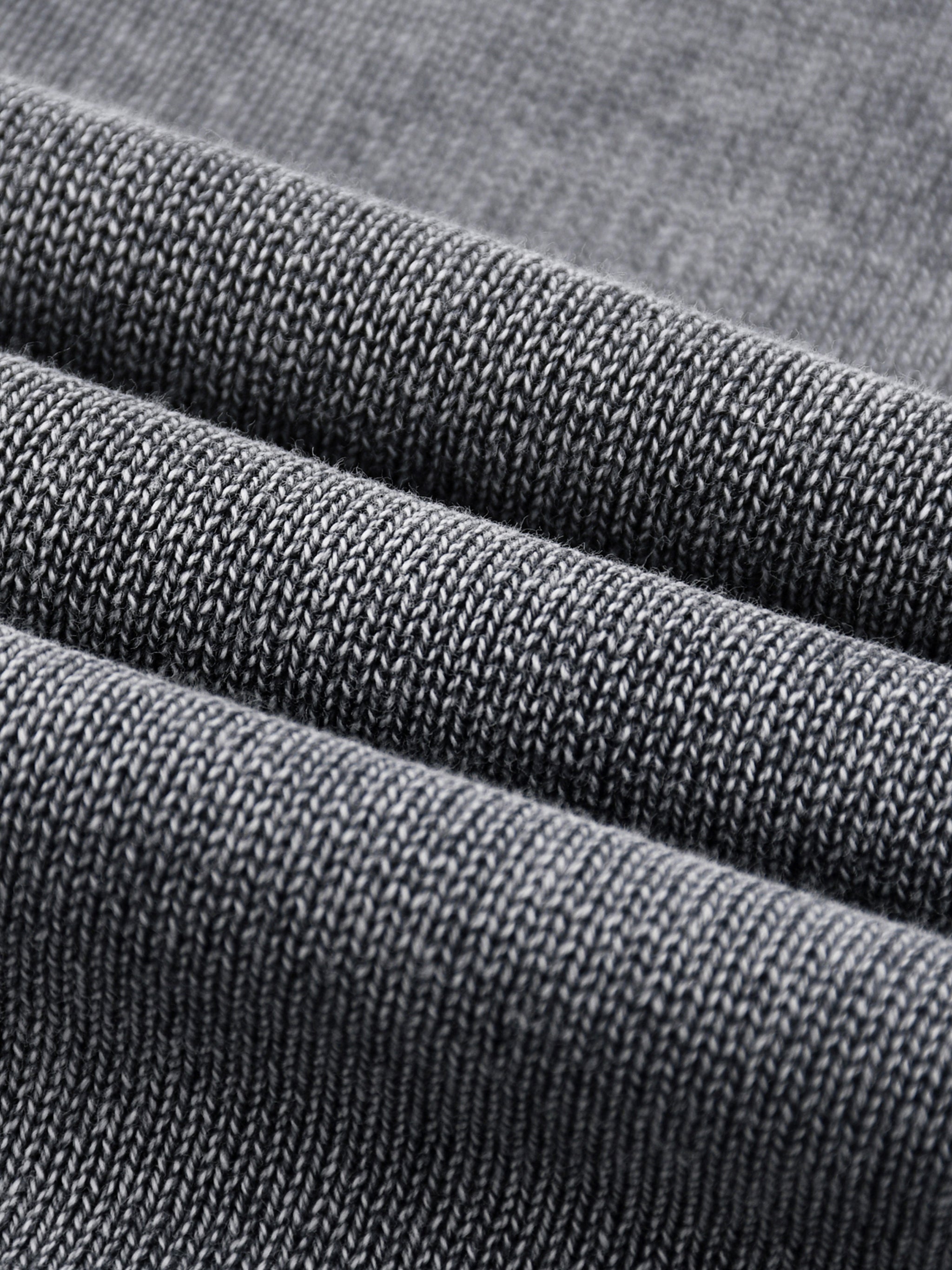 BLANKZ Mineral Crew Sweater — Gray — washed knit surface