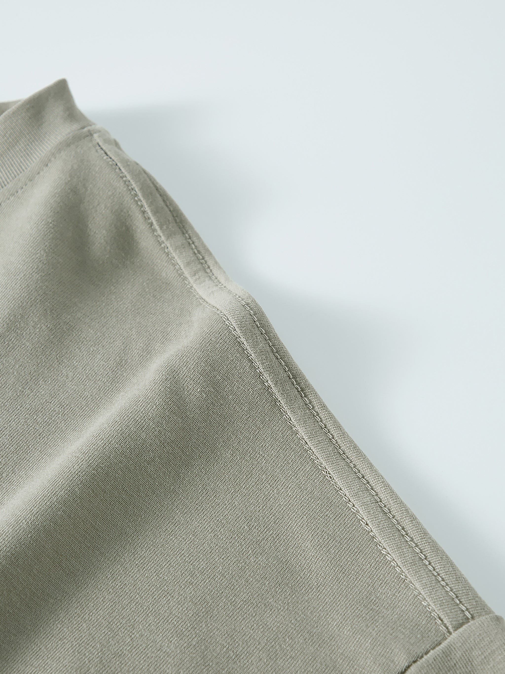 BLANKZ Oversized Long Sleeve 305 — Gray Green — shoulder seam