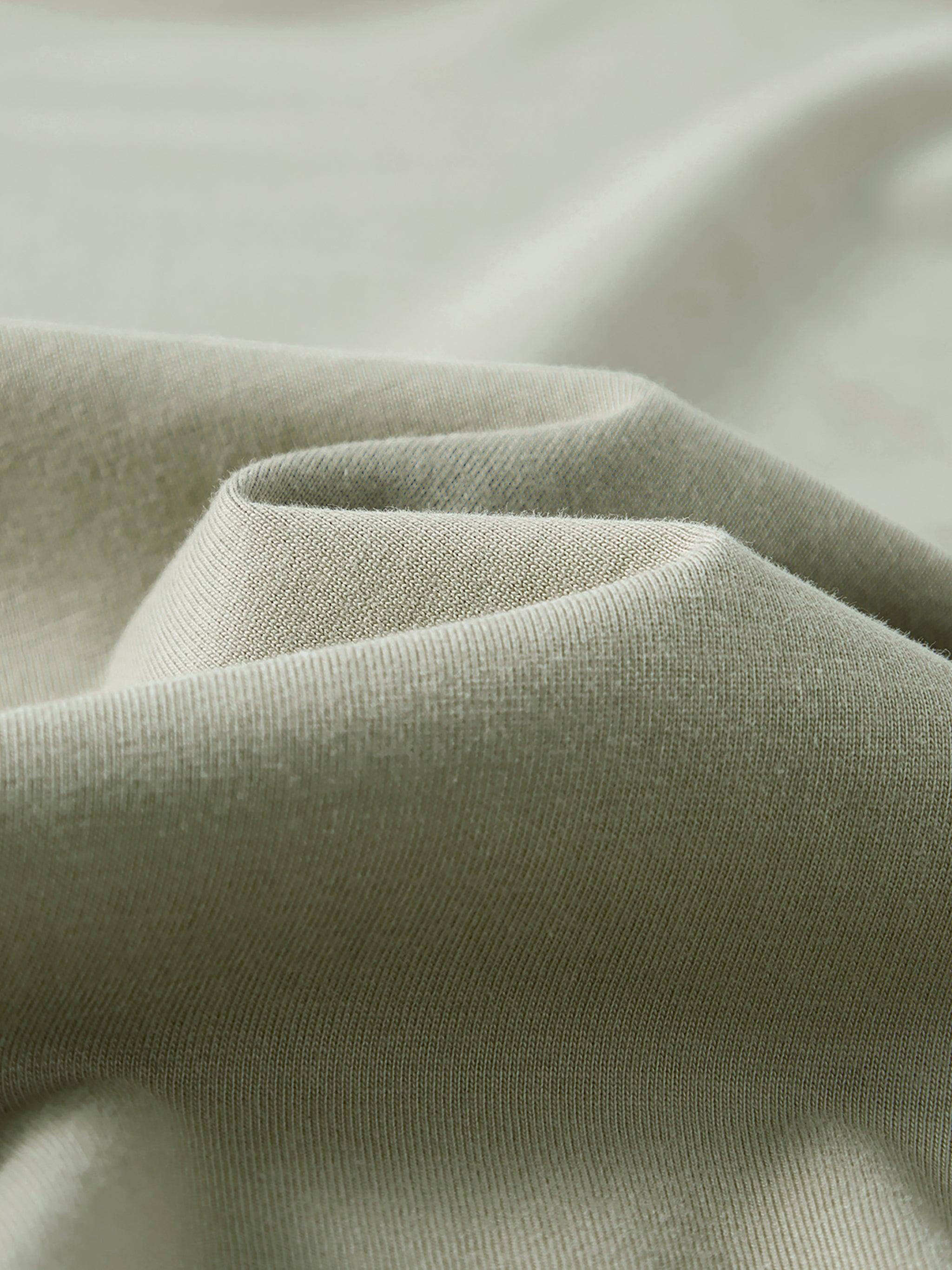 BLANKZ Oversized Long Sleeve 305 — Gray Green — cotton fabric folds