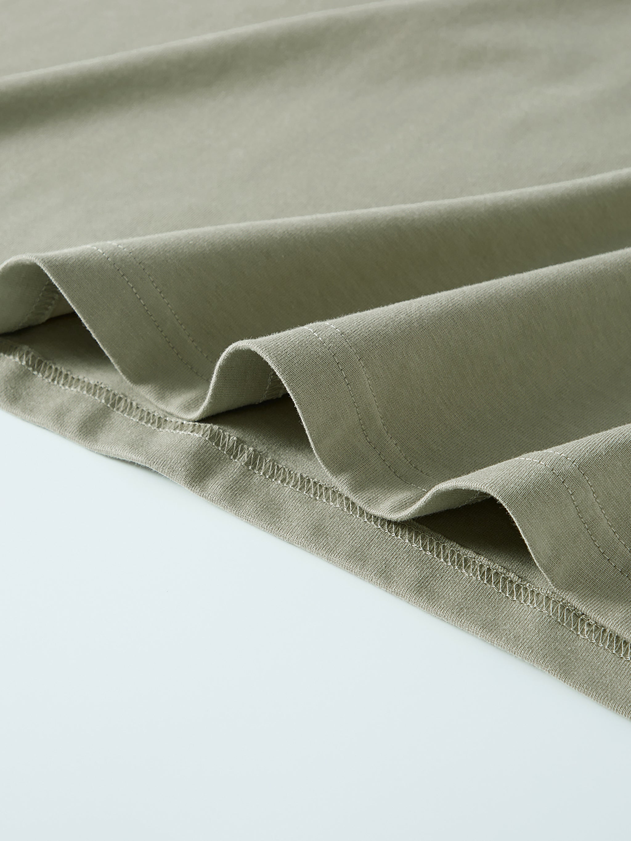BLANKZ Oversized Long Sleeve 305 — Gray Green — straight hem