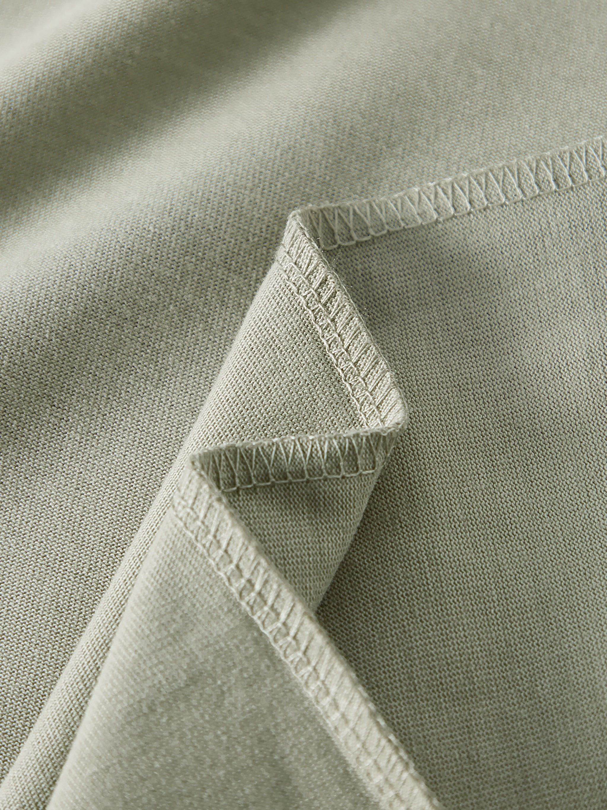 BLANKZ Oversized Long Sleeve 305 — Gray Green — reverse fabric texture