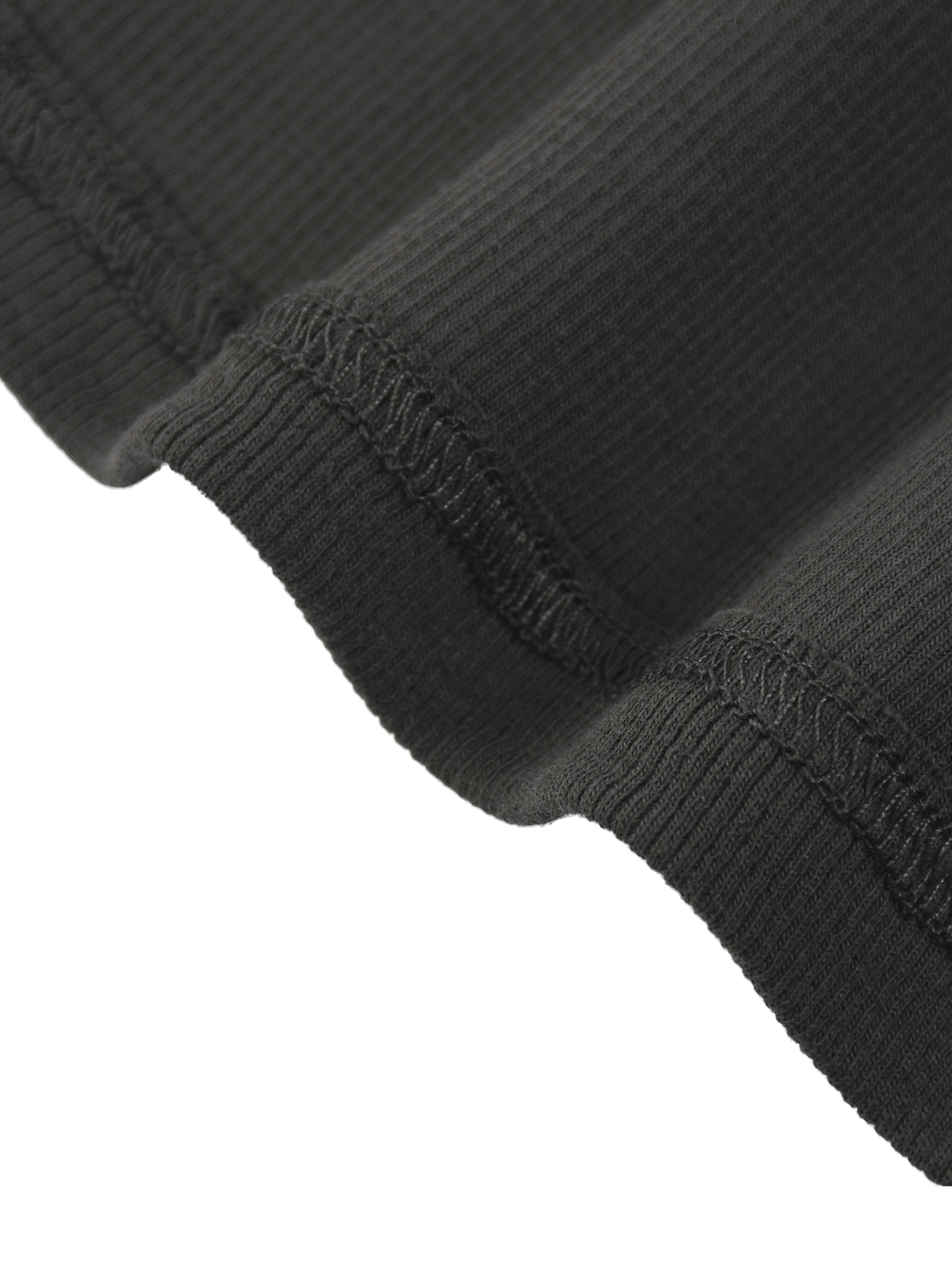 BLANKZ Slim Fit Ribbed Racerback Tank Top — Hem detail