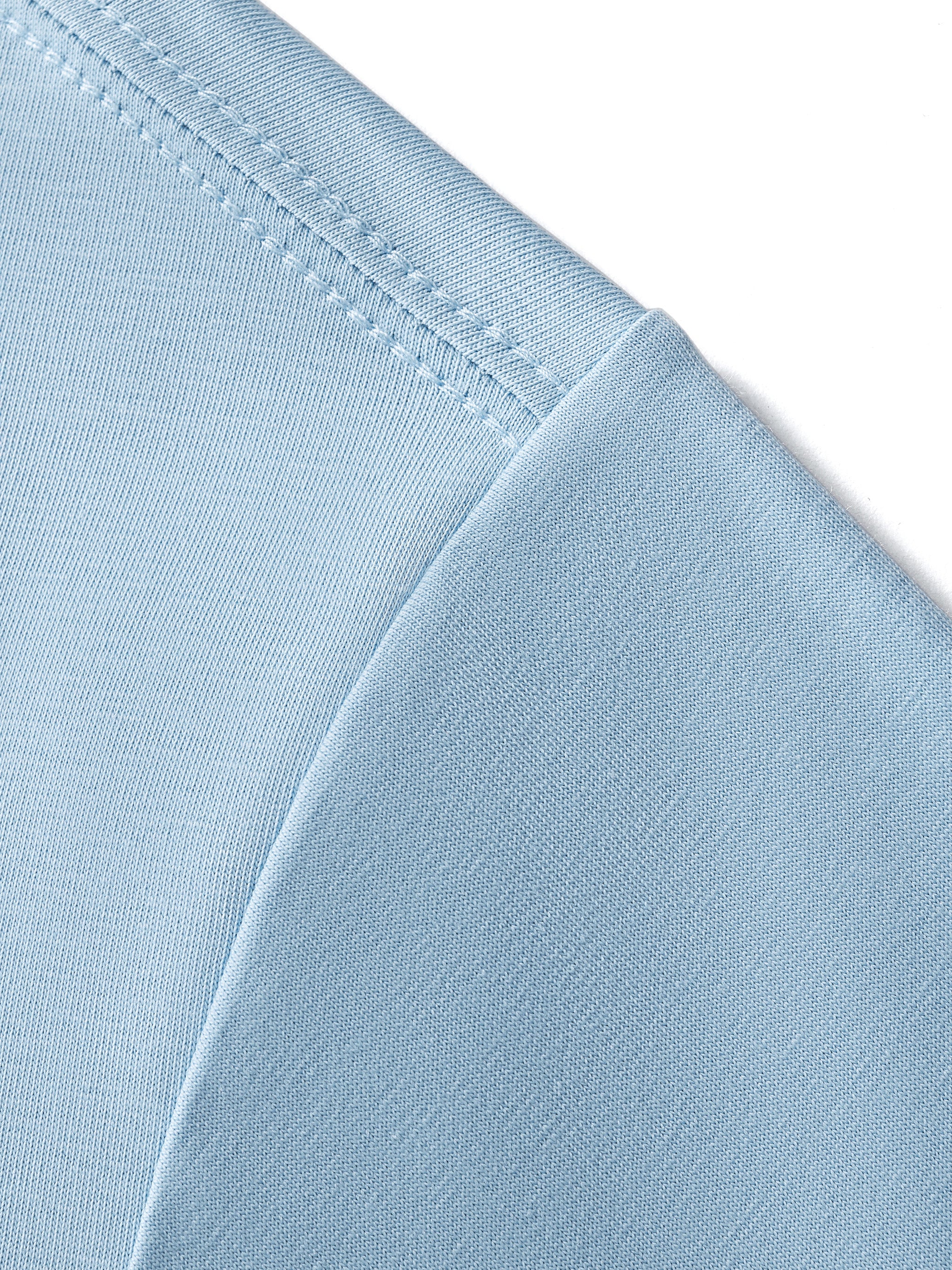 BLANKZ Sorona Quick-Dry Cooling Tee — hem stitching close-up