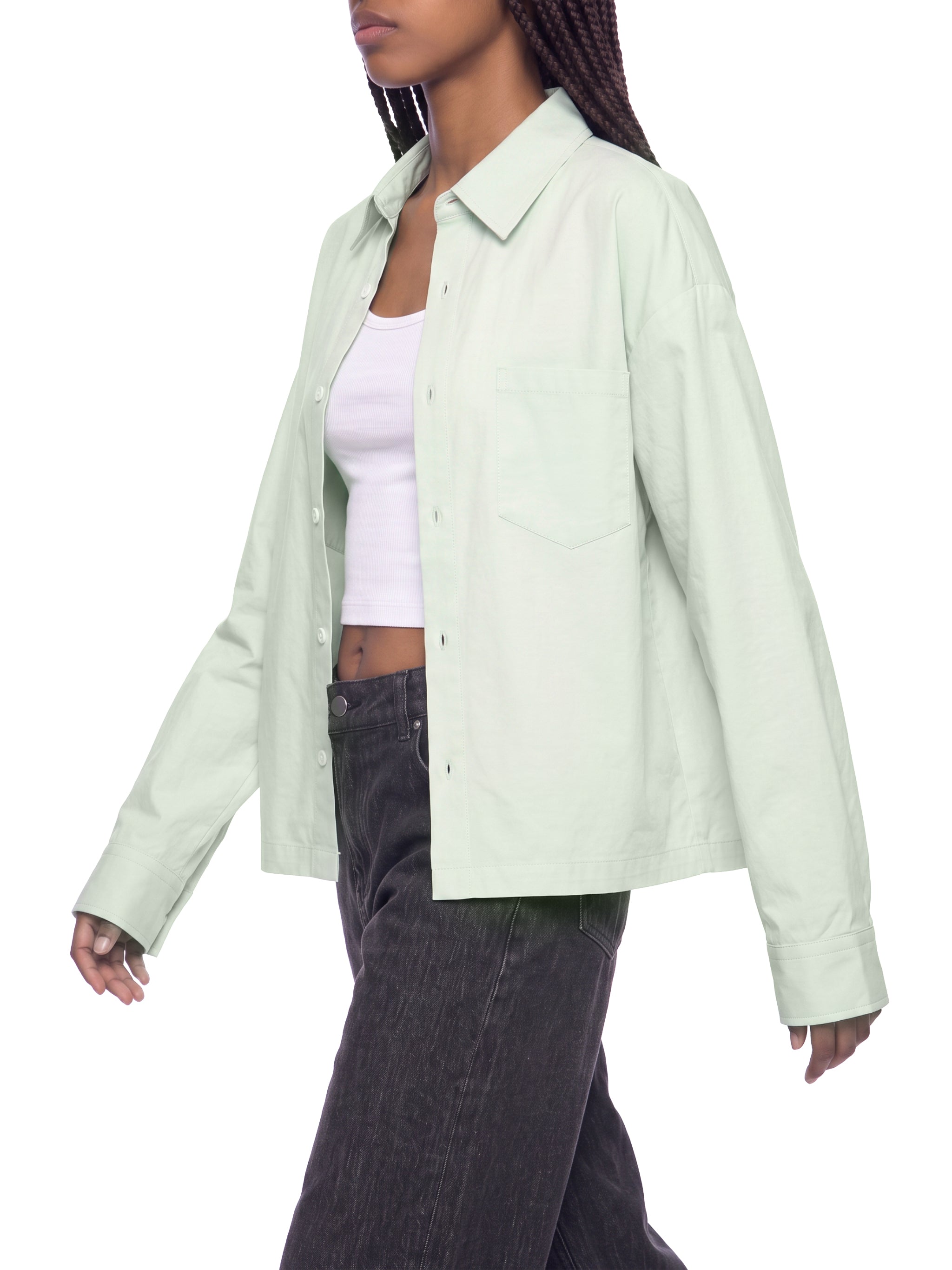 BLANKZ Light Long-Sleeve Shirt — Model wearing the garment, front view