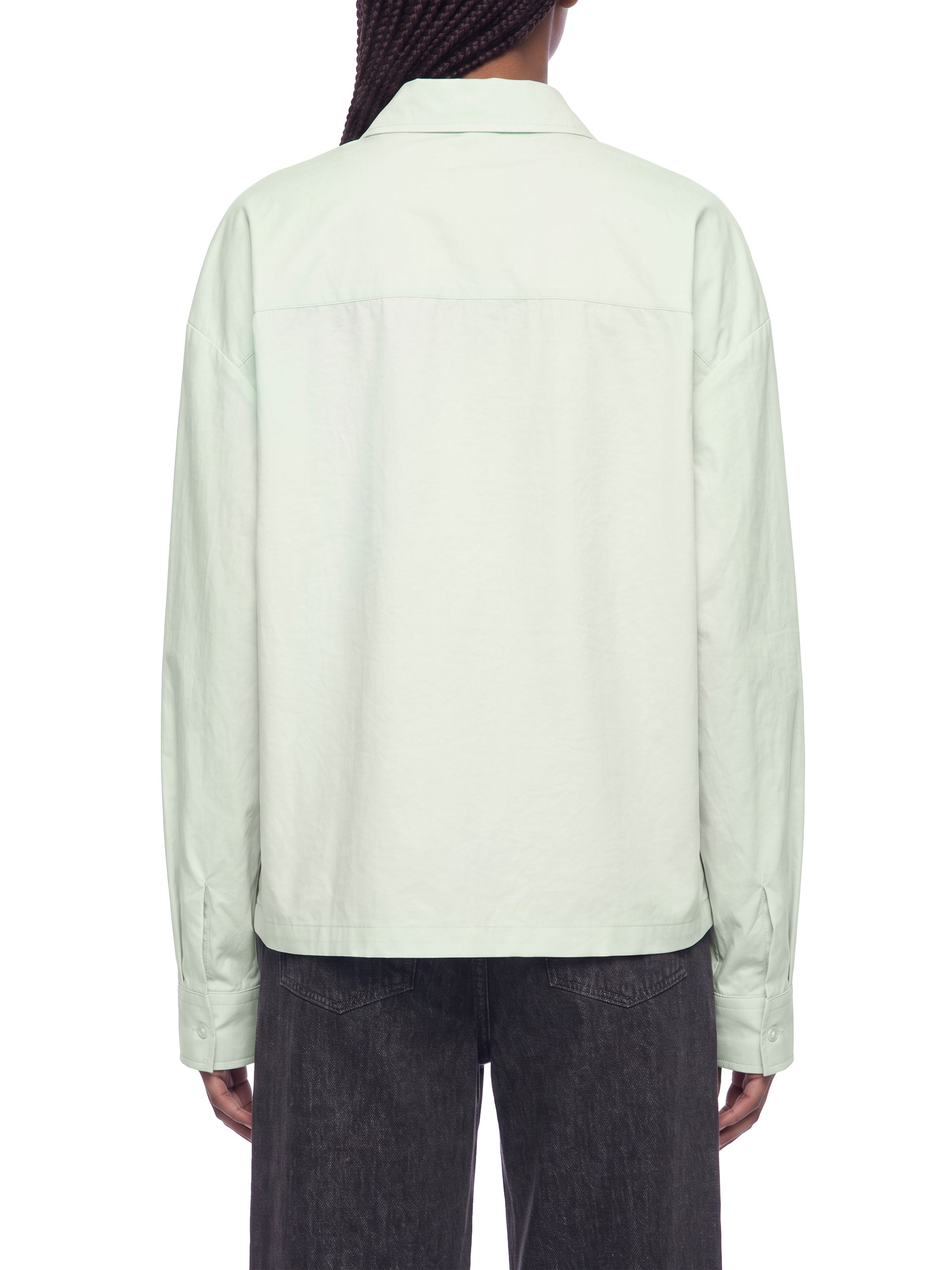 BLANKZ Light Long-Sleeve Shirt — Model wearing the garment, back view