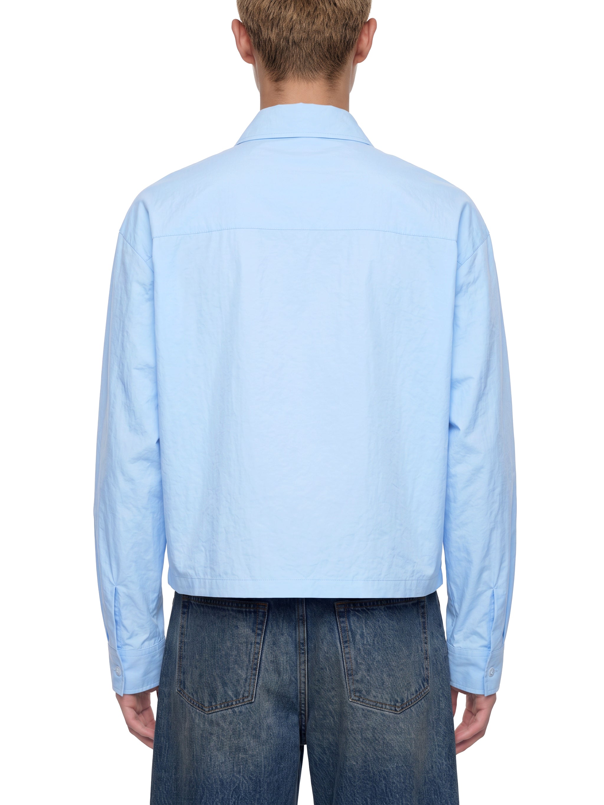 BLANKZ Light Long-Sleeve Shirt — Model wearing the garment, back view