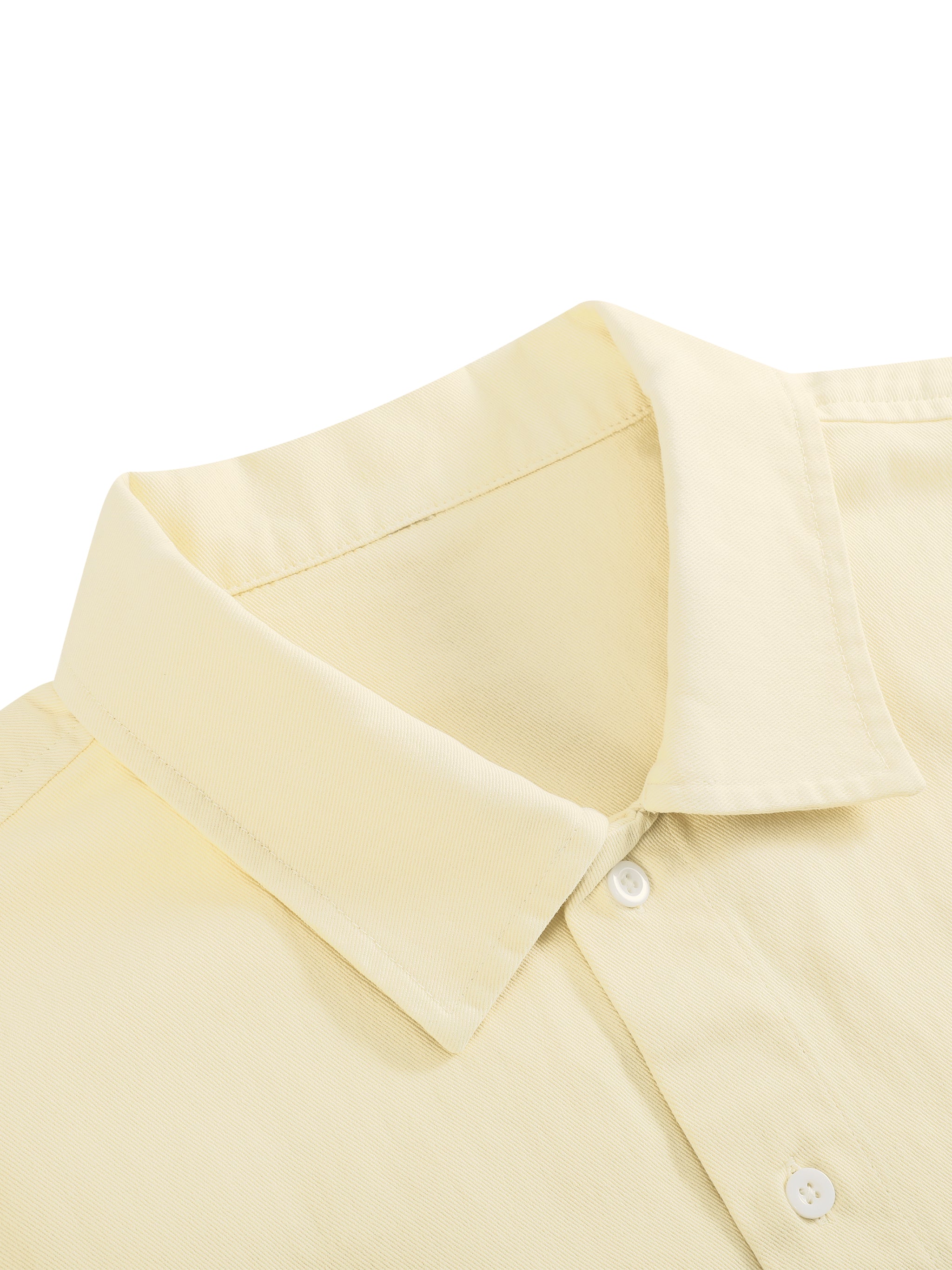 BLANKZ Patch-Pocket Shirt — Apricot — collar and button placket