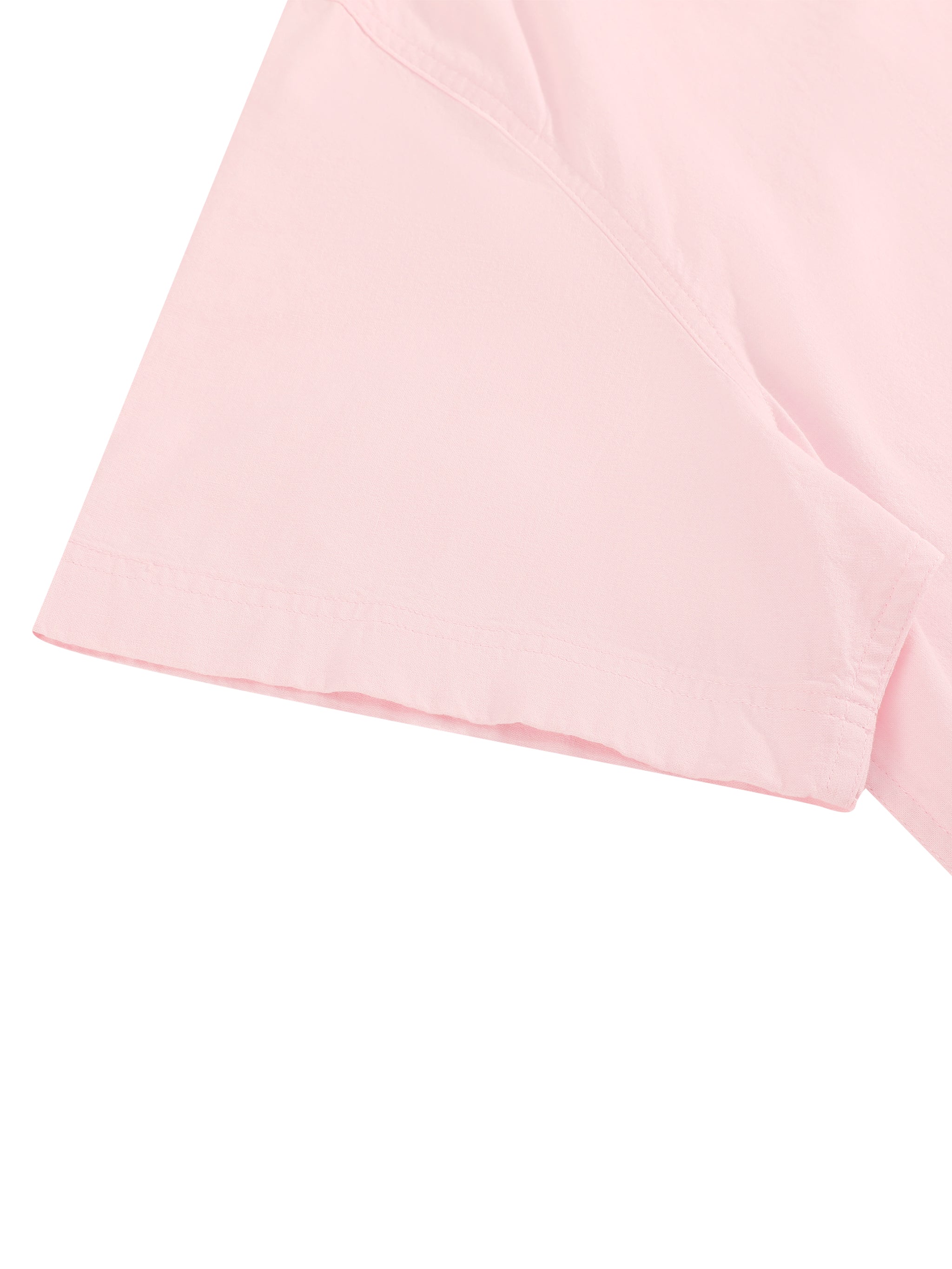 BLANKZ Light Short-Sleeve Shirt — Light Pink — sleeve hem
