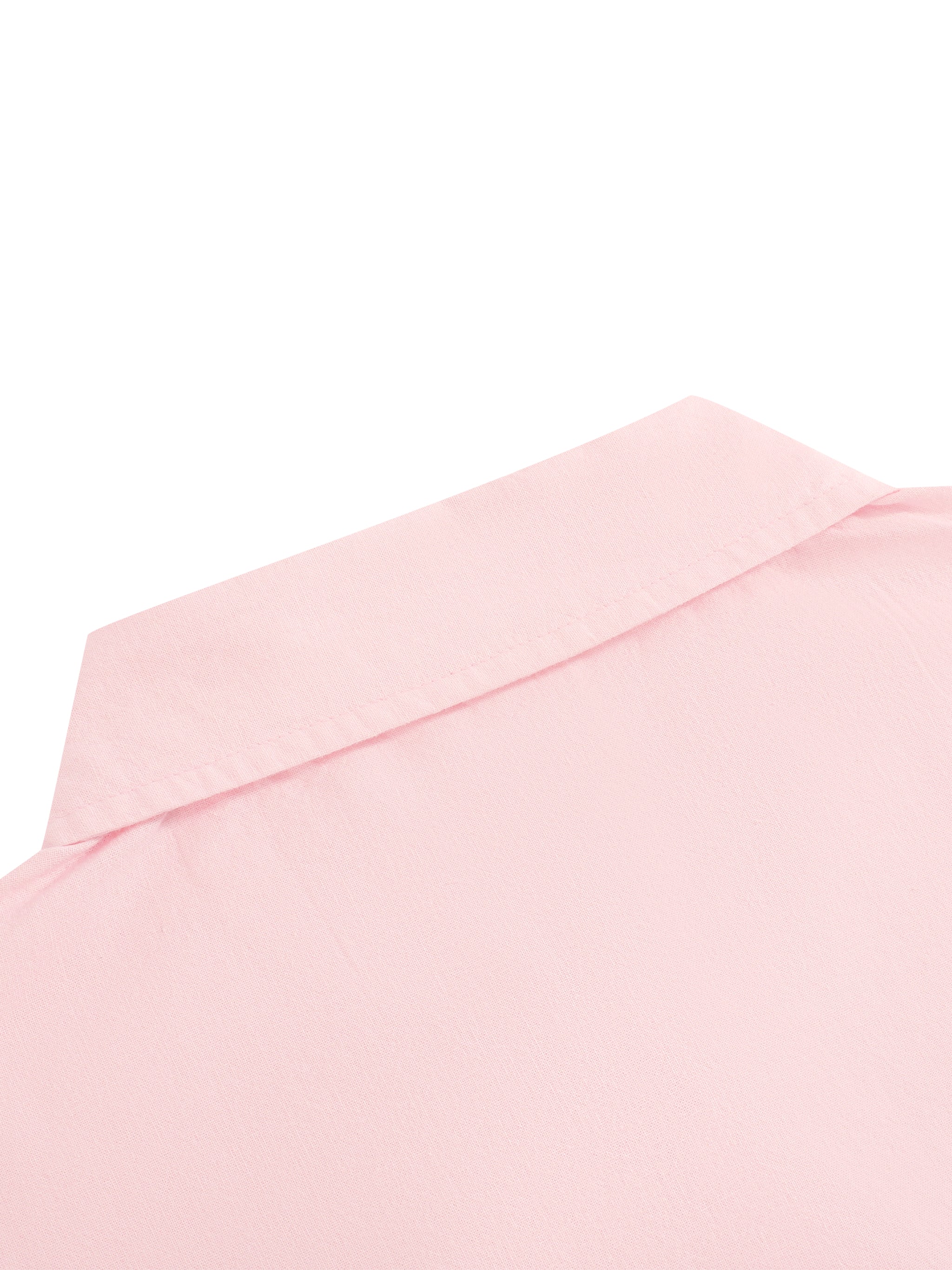 BLANKZ Light Short-Sleeve Shirt — Light Pink — back collar