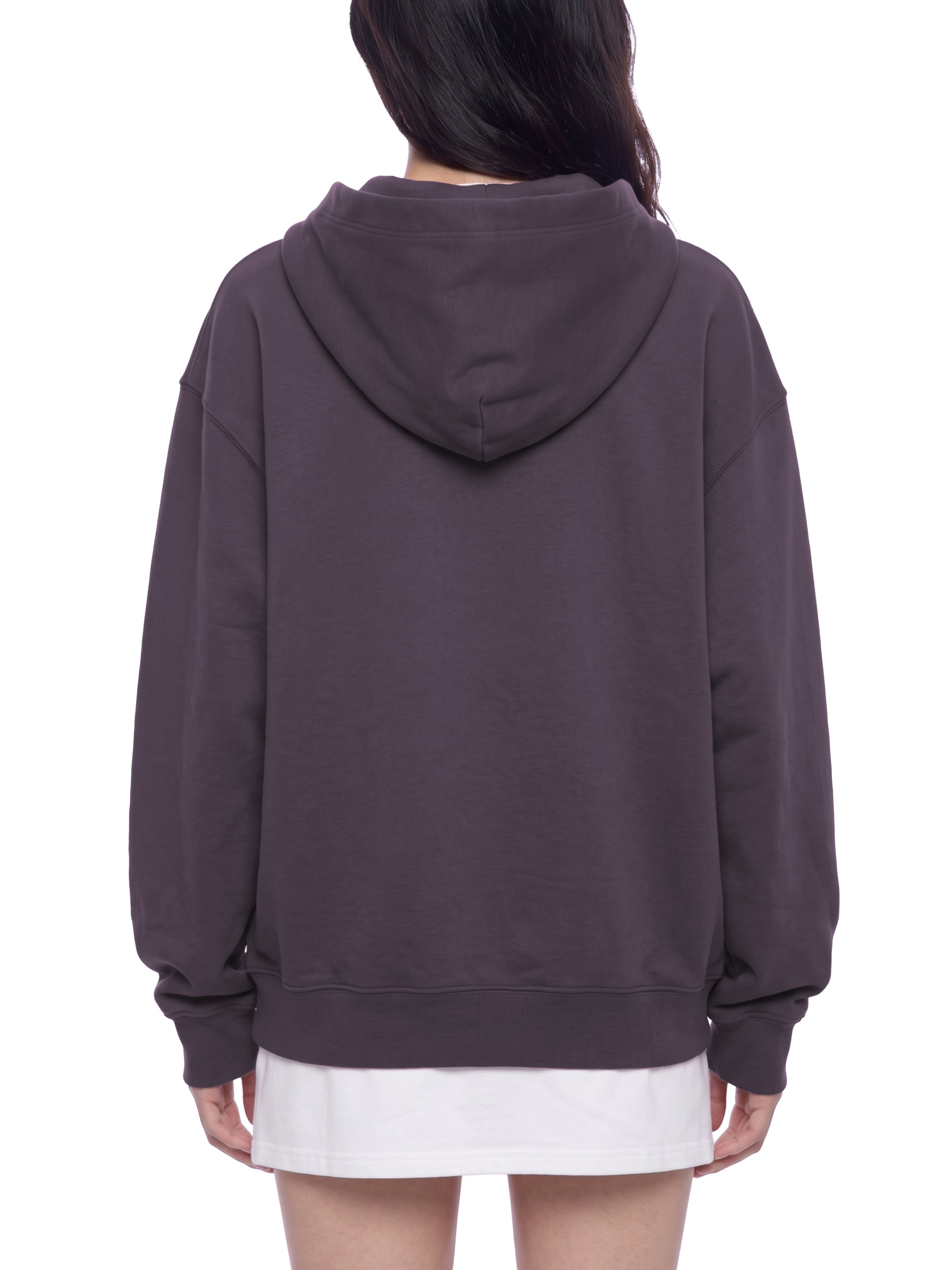 BLANKZ Heavyweight Zip Hoodie 420 — Model wearing the garment, back view