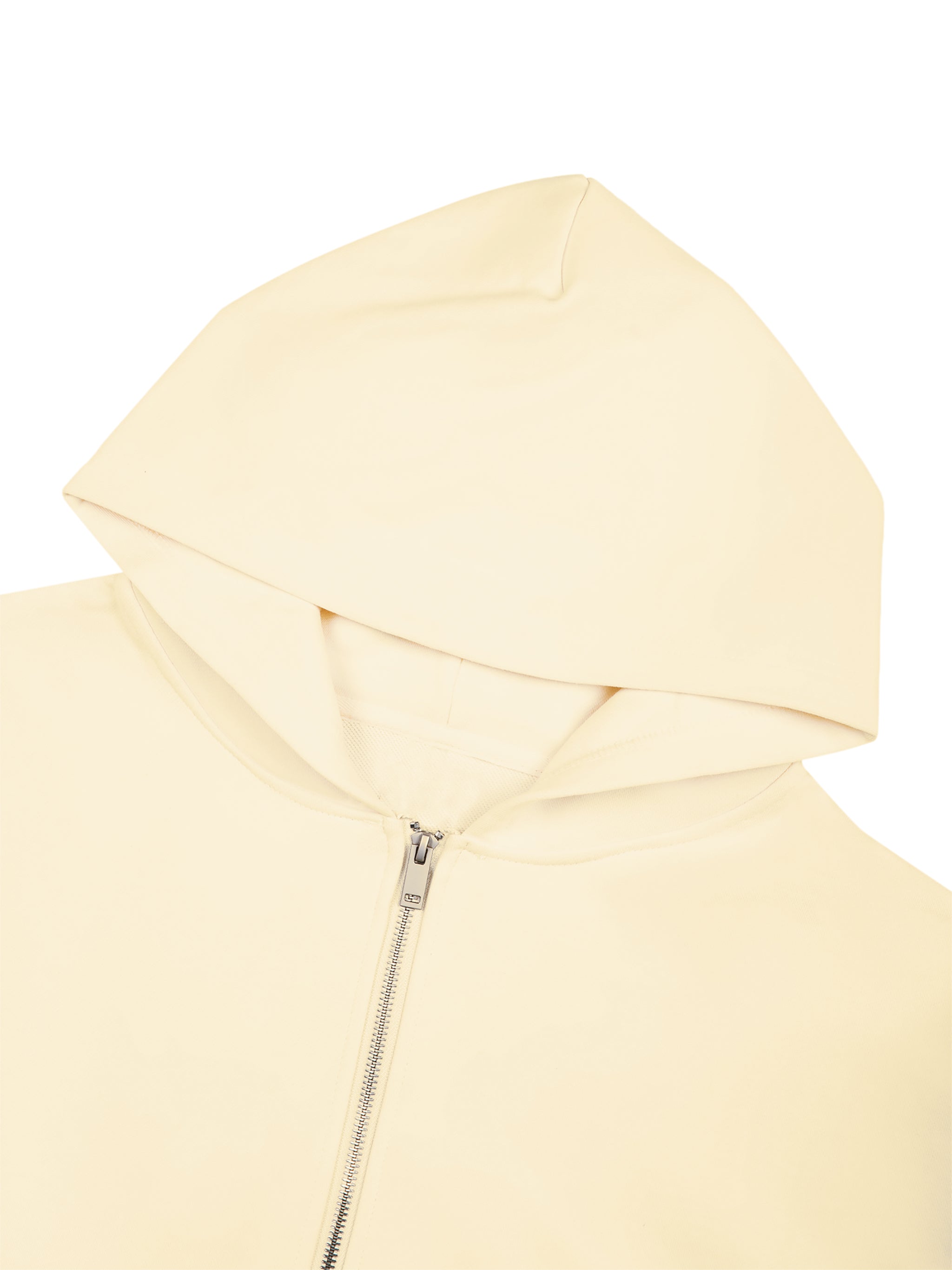 BLANKZ Heavyweight Zip Hoodie 420 — Hood and zip detail
