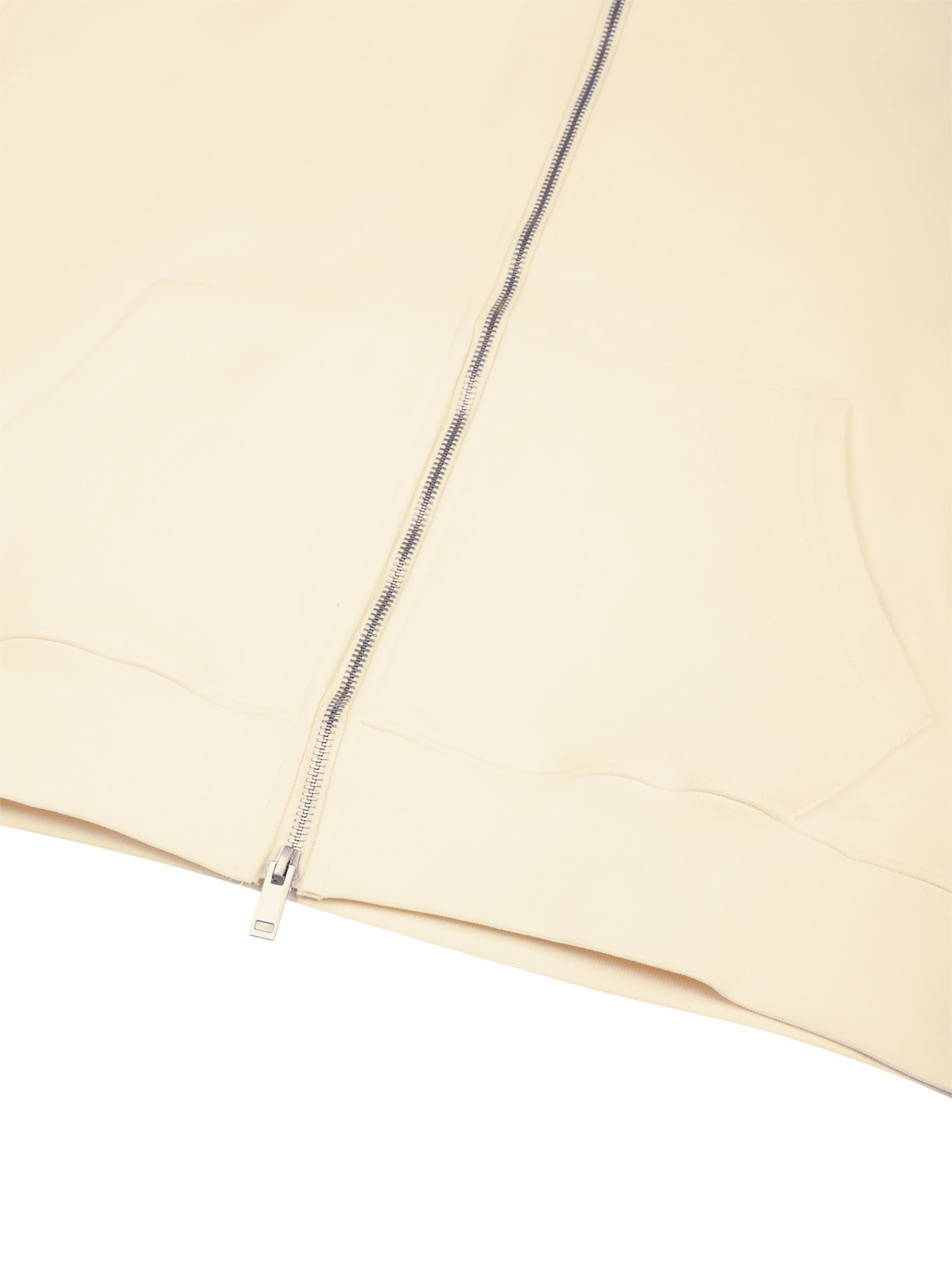 BLANKZ Heavyweight Zip Hoodie 420 — Zip and hem detail