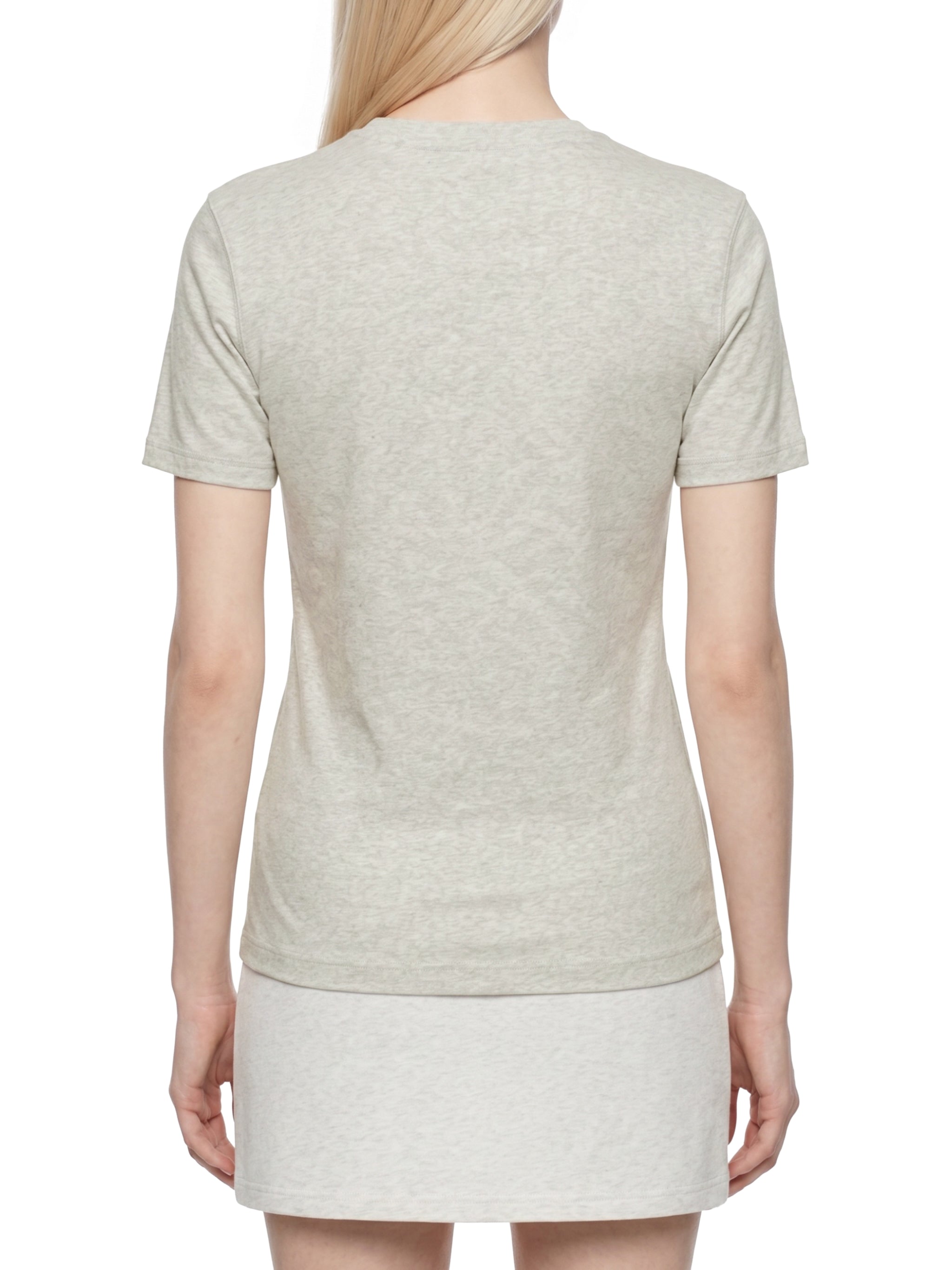 BLANKZ Heavy Slim Tee — Model wearing the tee, back view