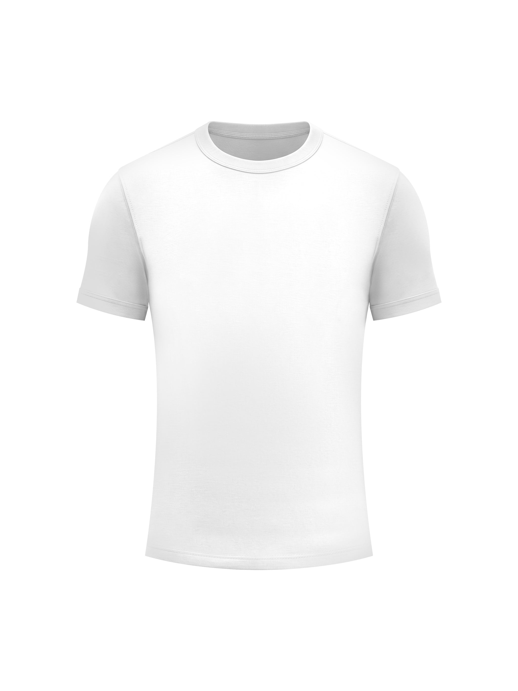 BLANKZ Heavy Slim Tee — White, front view