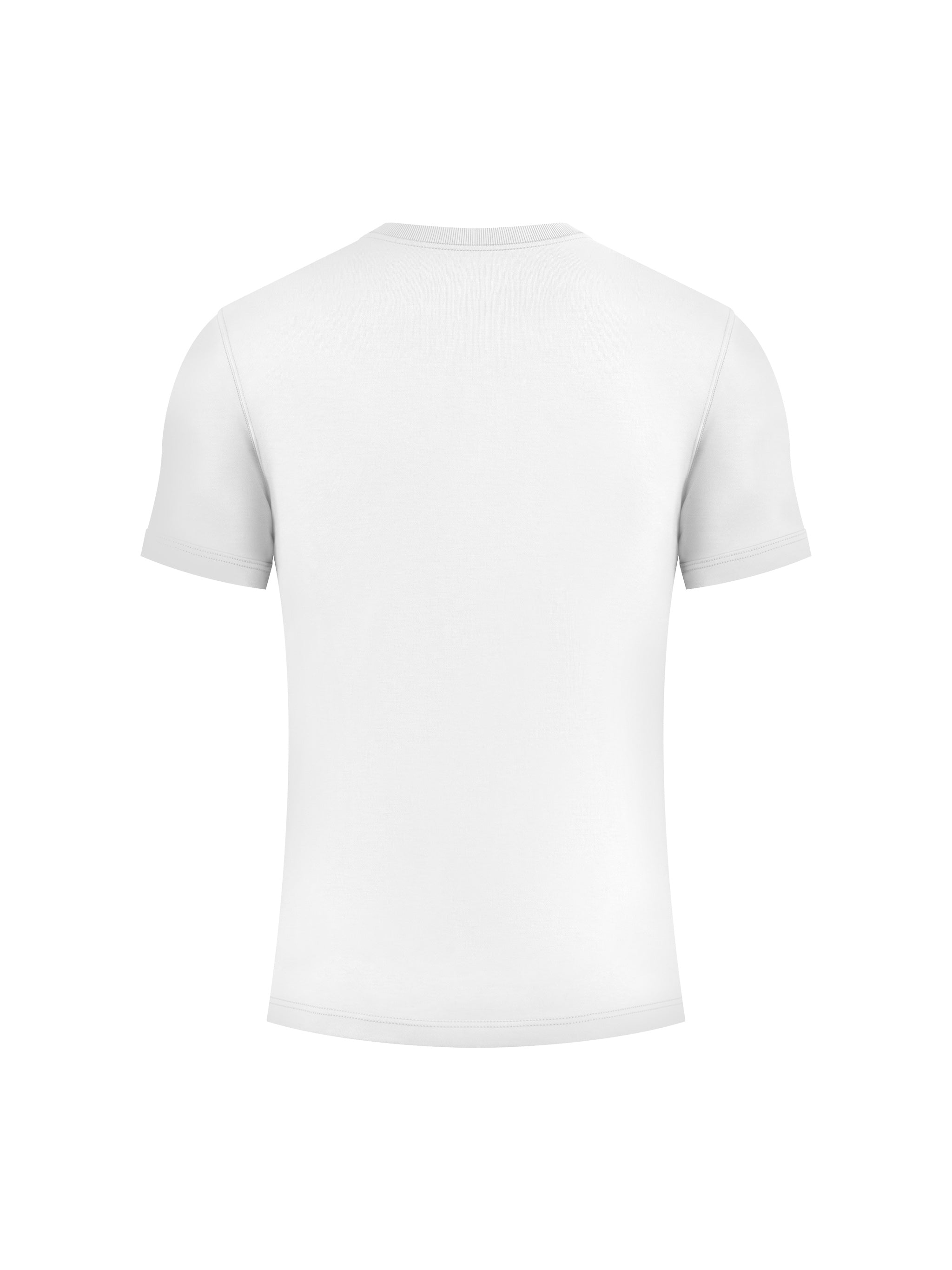 BLANKZ Heavy Slim Tee — White, back view