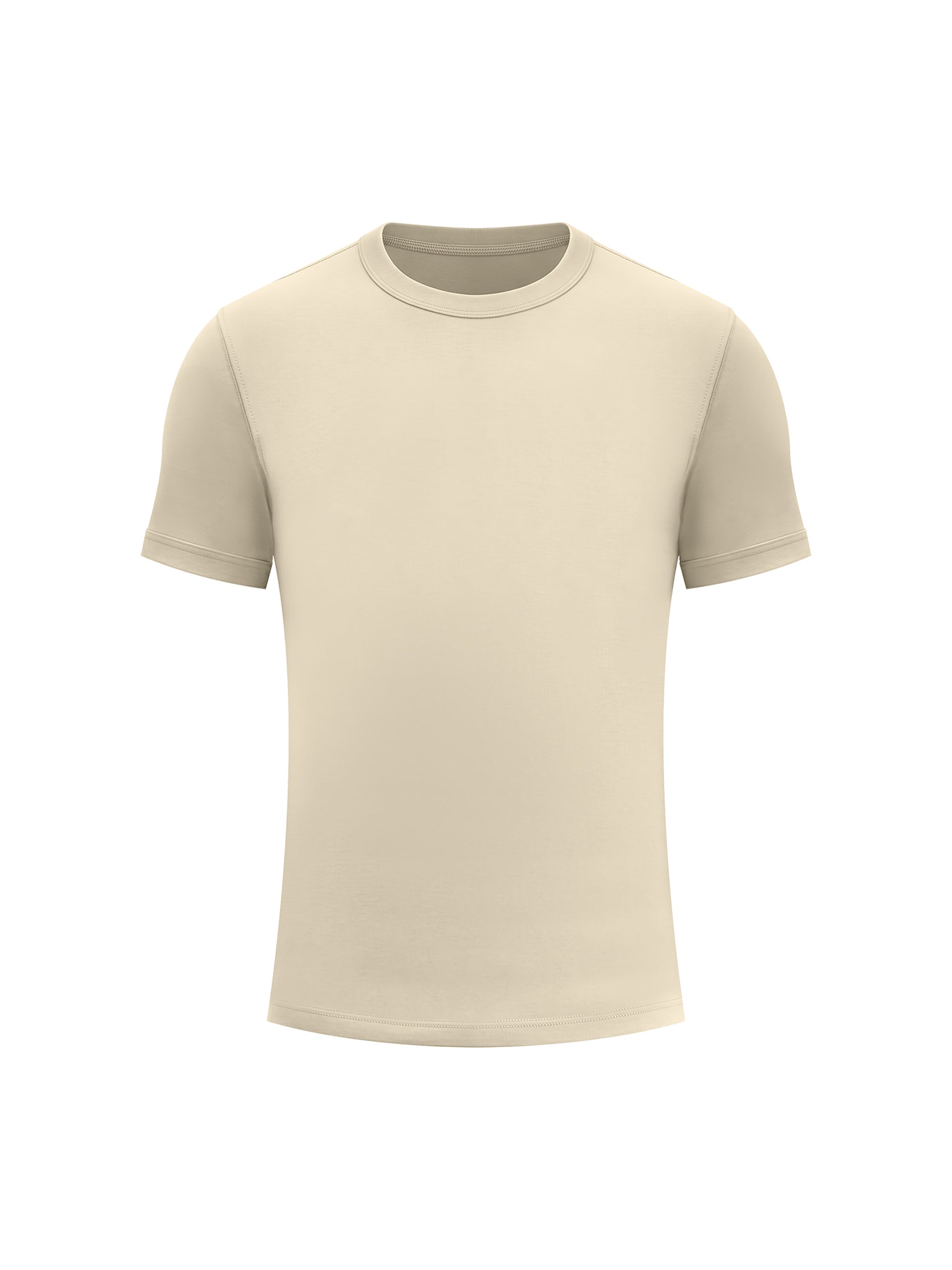 BLANKZ Heavy Slim Tee — Apricot, front view