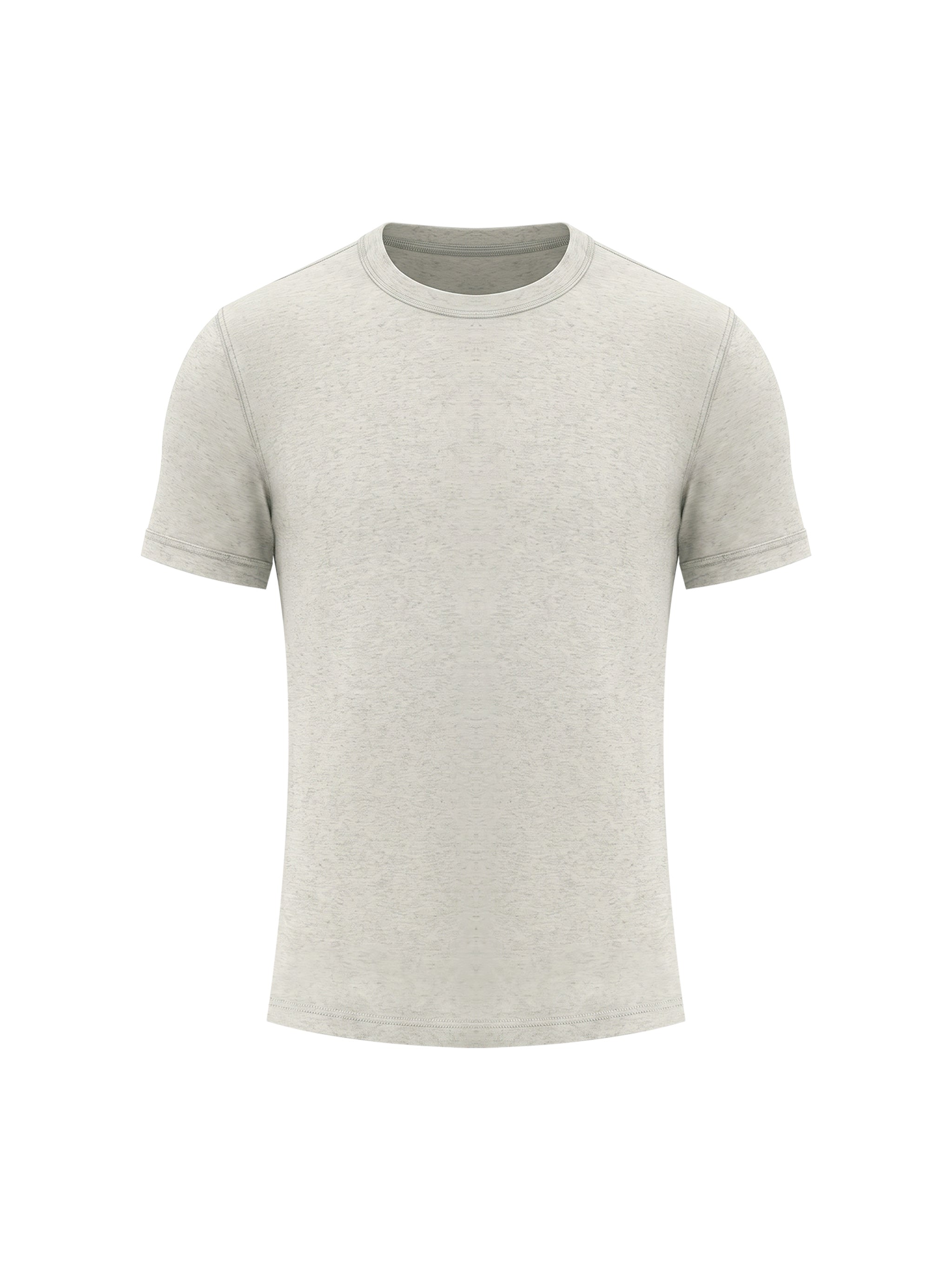 BLANKZ Heavy Slim Tee — Oat Gray, front view