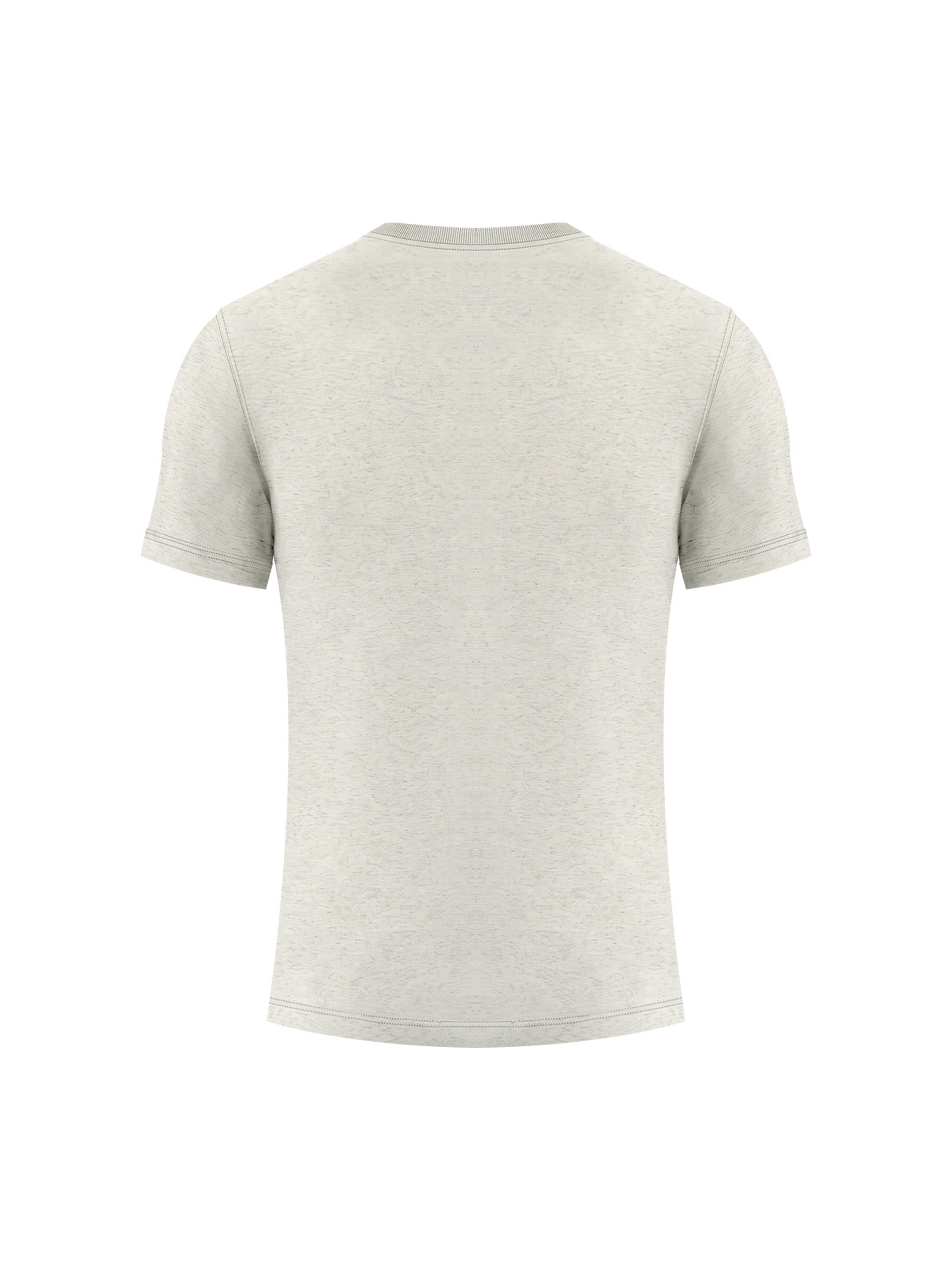 BLANKZ Heavy Slim Tee — Oat Gray, back view