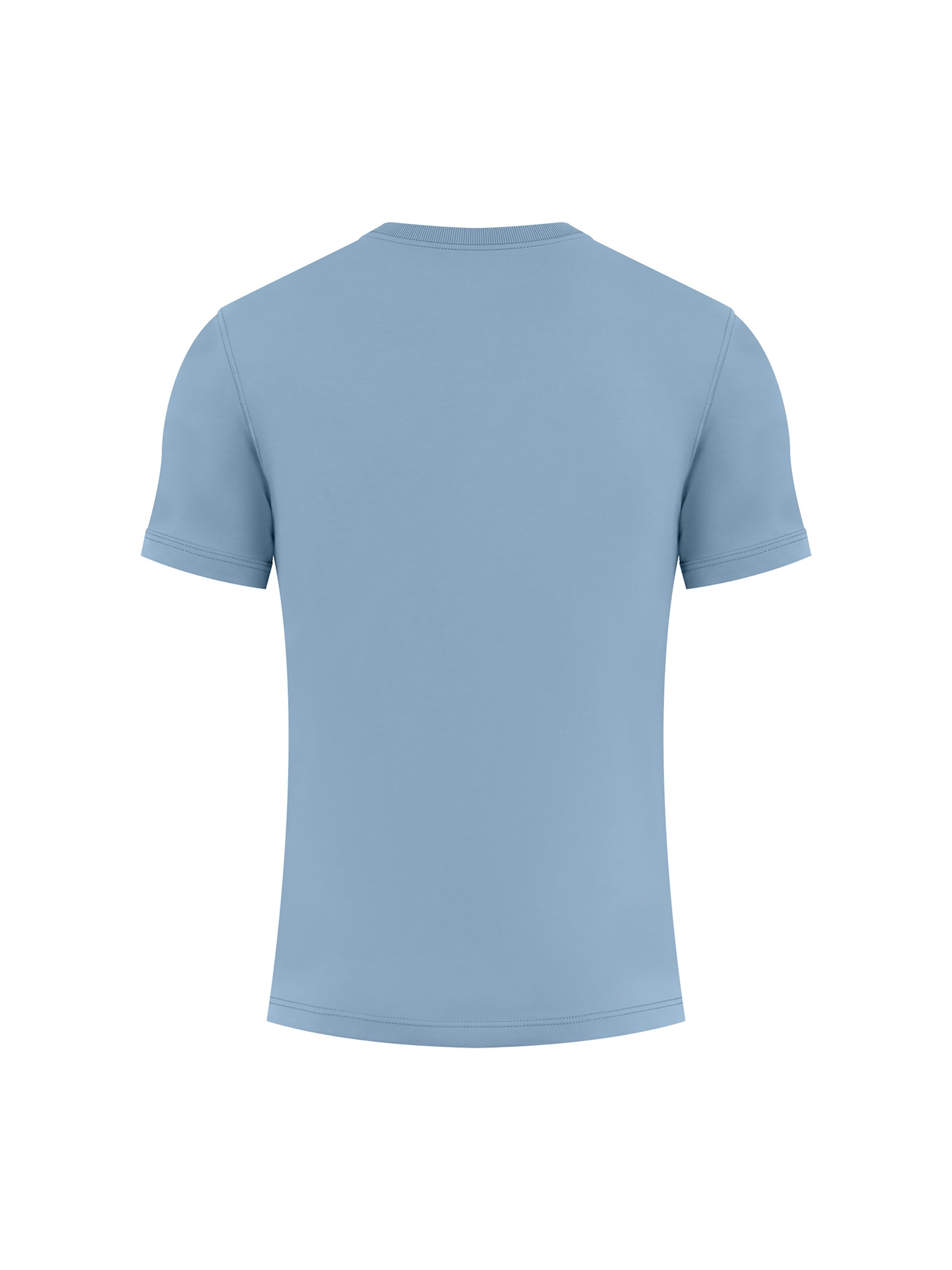 BLANKZ Heavy Slim Tee — Gray Blue, back view
