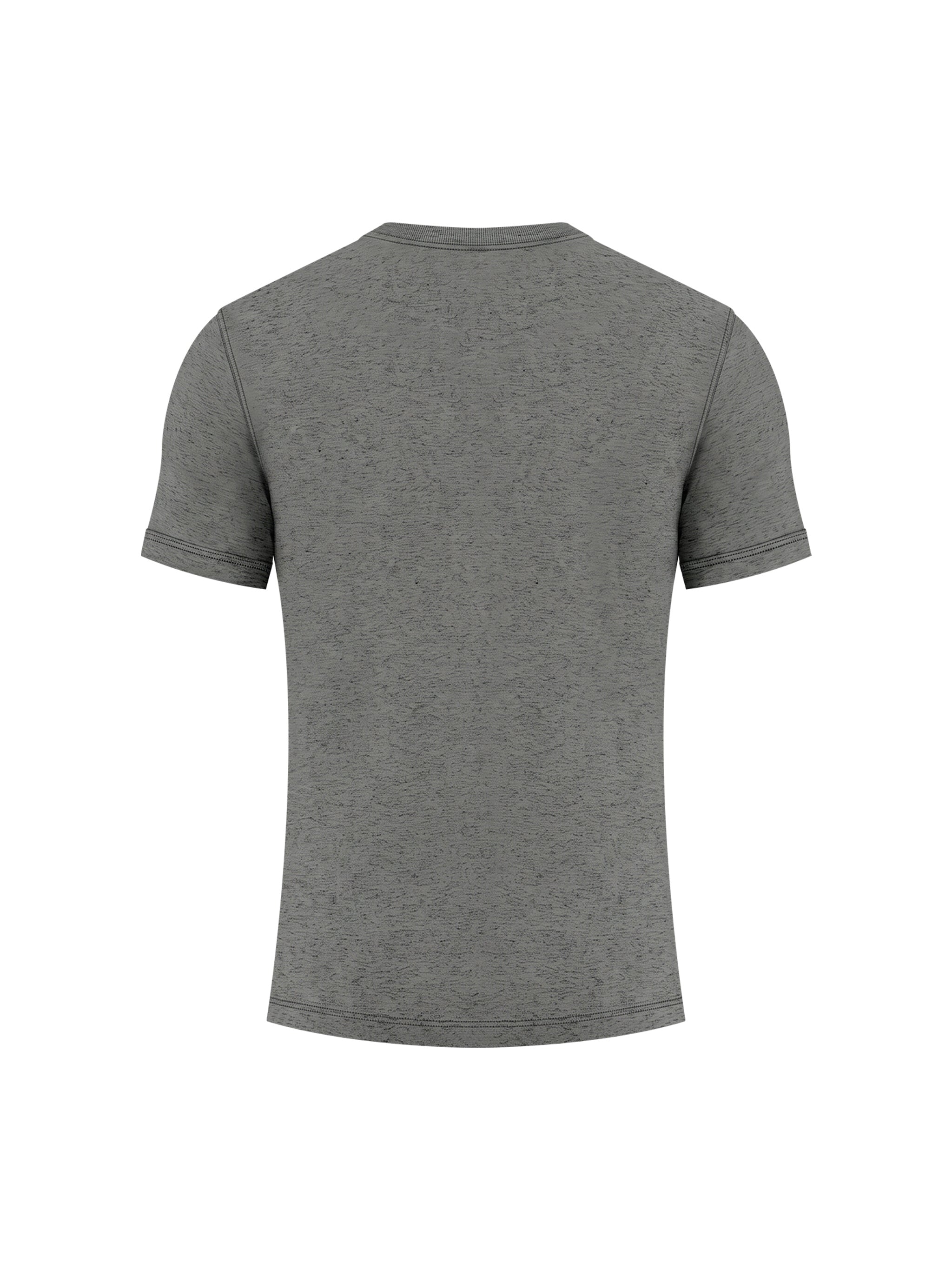 BLANKZ Heavy Slim Tee — Flower Gray, back view