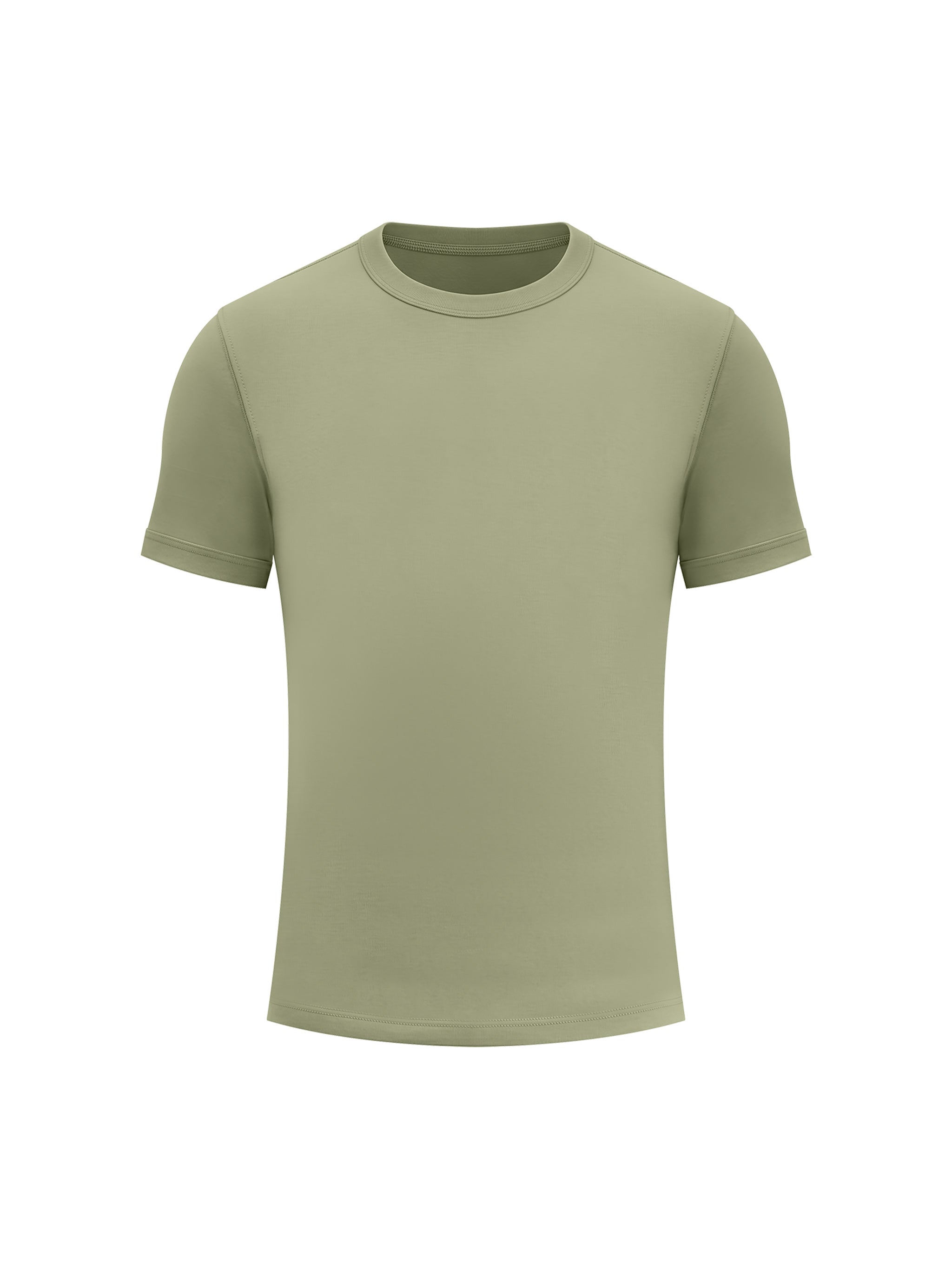 BLANKZ Heavy Slim Tee — Army Green, front view