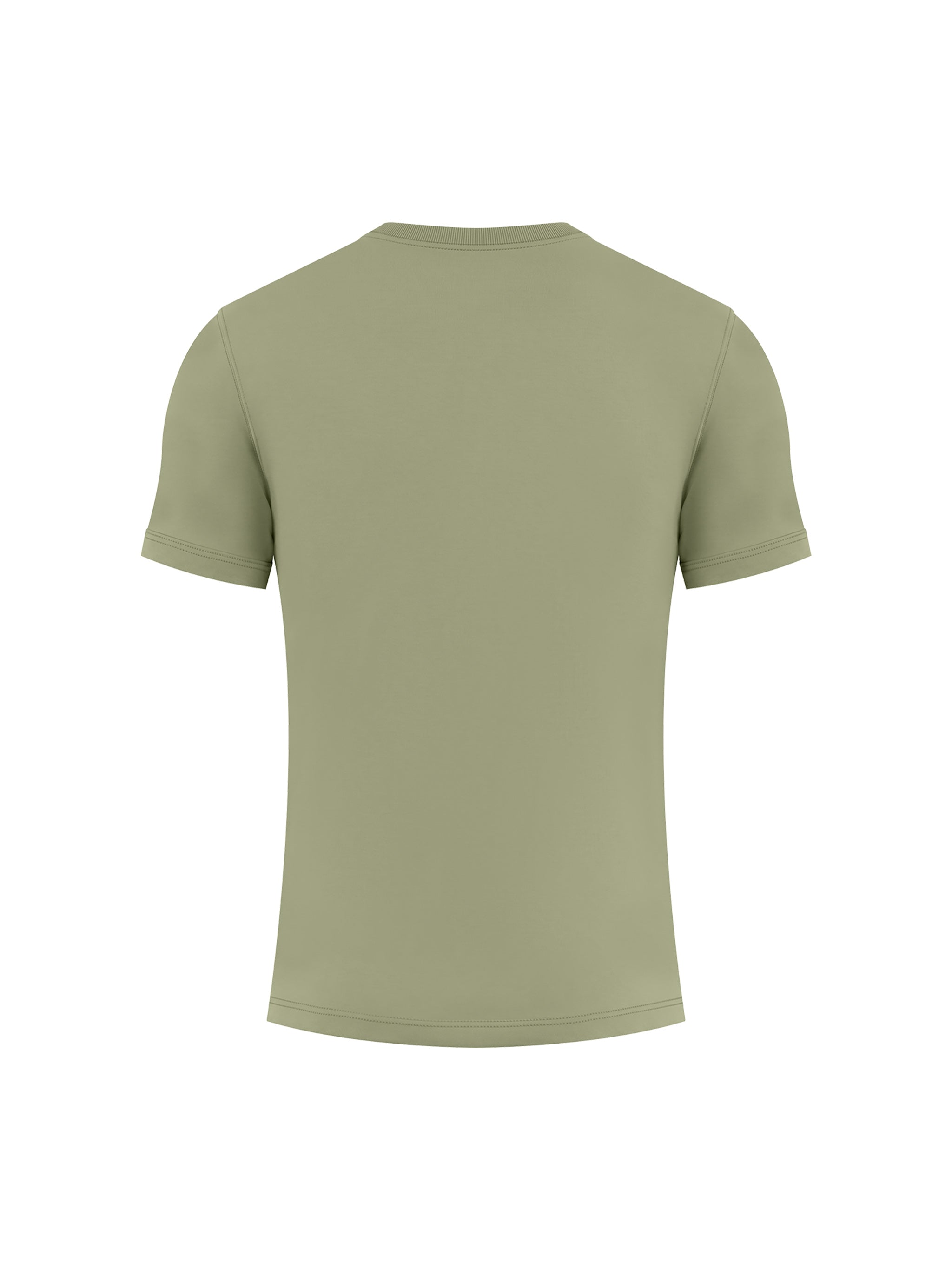 BLANKZ Heavy Slim Tee — Army Green, back view