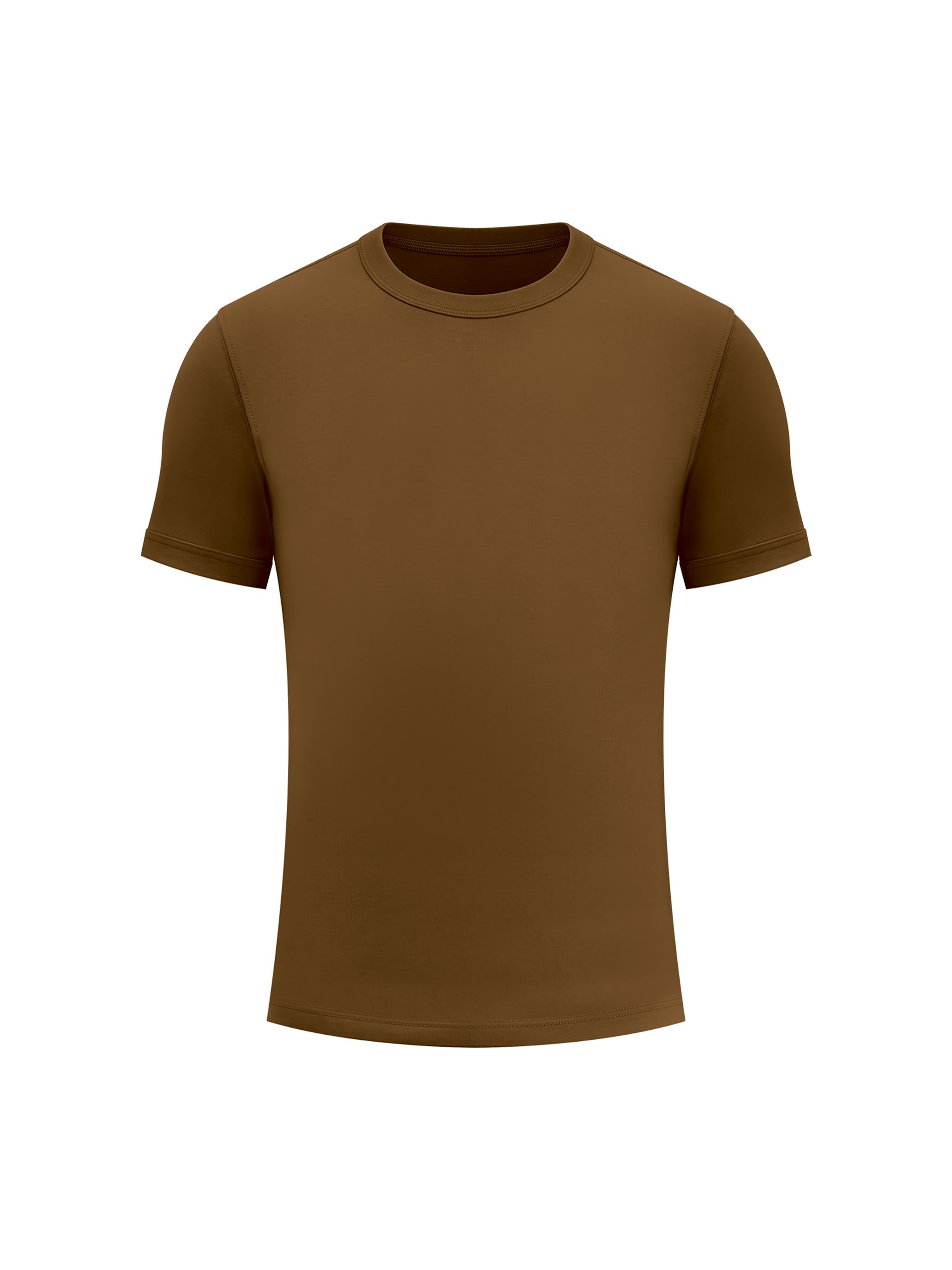 BLANKZ Heavy Slim Tee — Coffee, front view