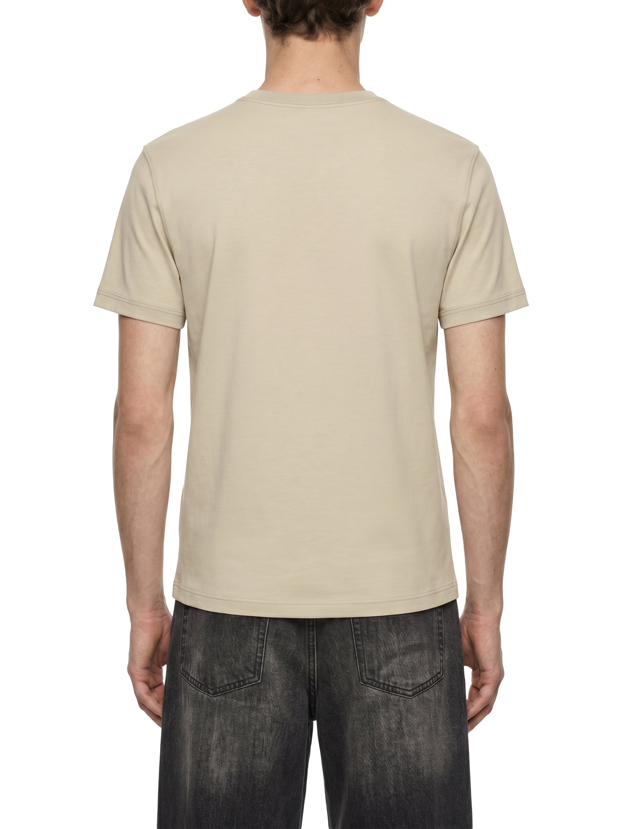 BLANKZ Heavy Slim Tee — Model wearing the tee, back view