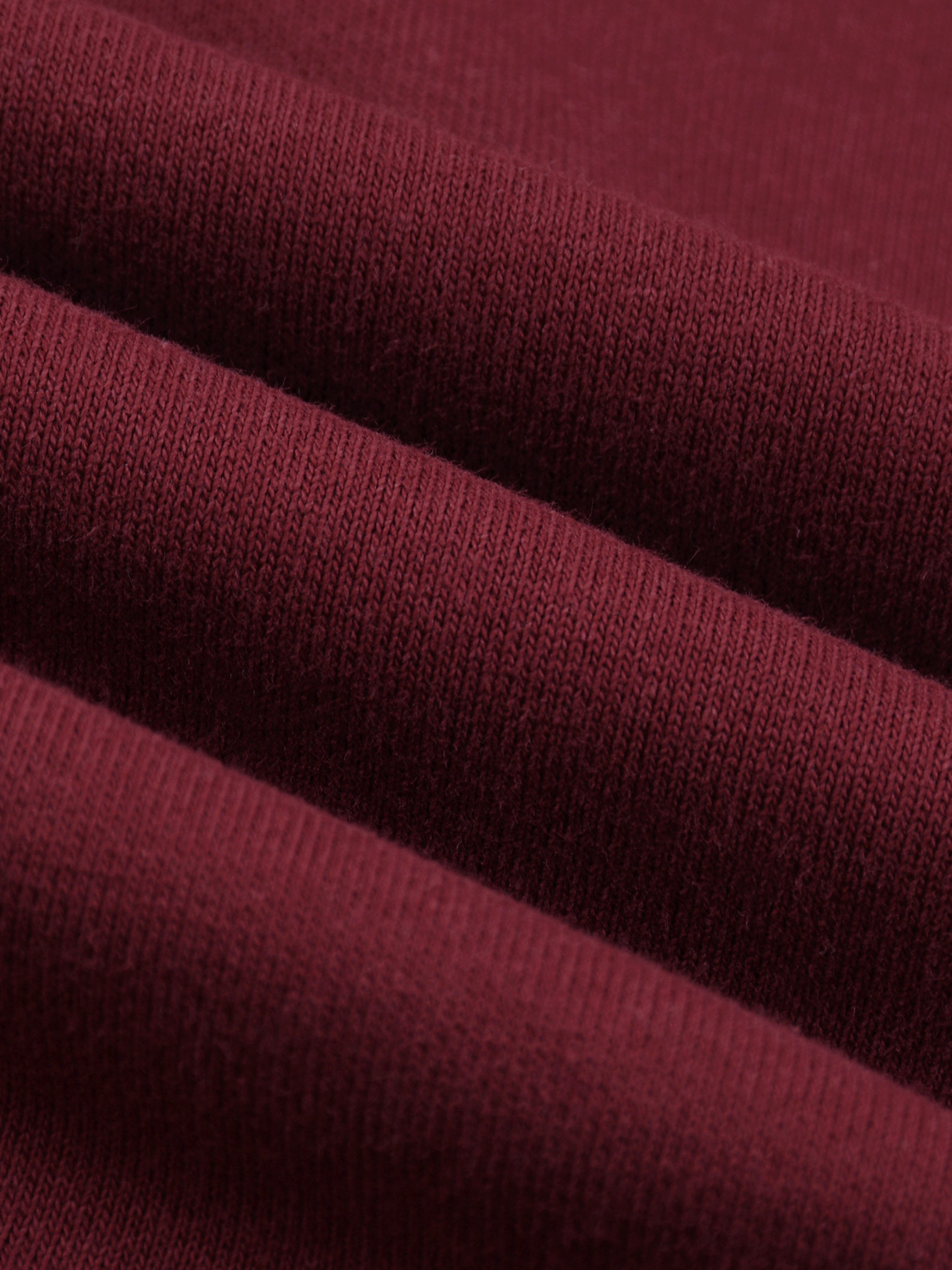 BLANKZ Heavy Loose Zip Hoodie — Dark Red — knit surface