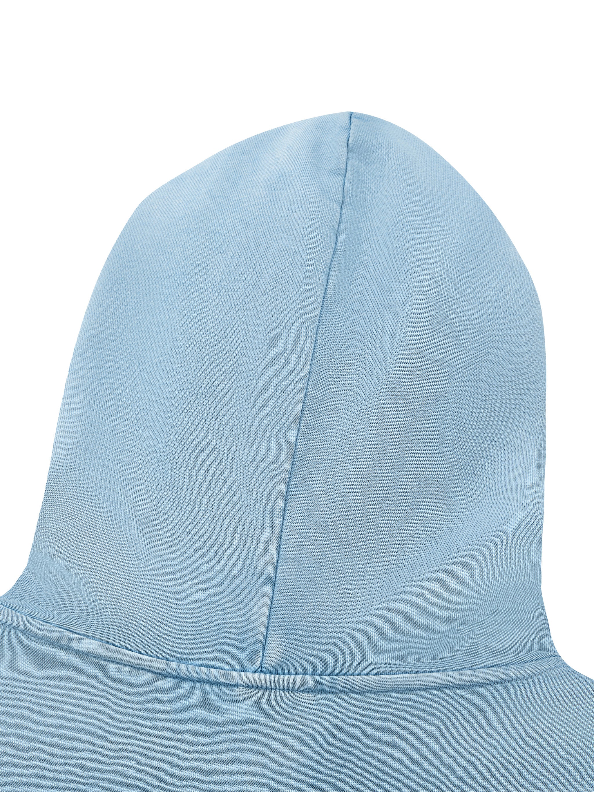 BLANKZ Mineral Wash Boxy Full Zip Hoodie — back hood seam detail