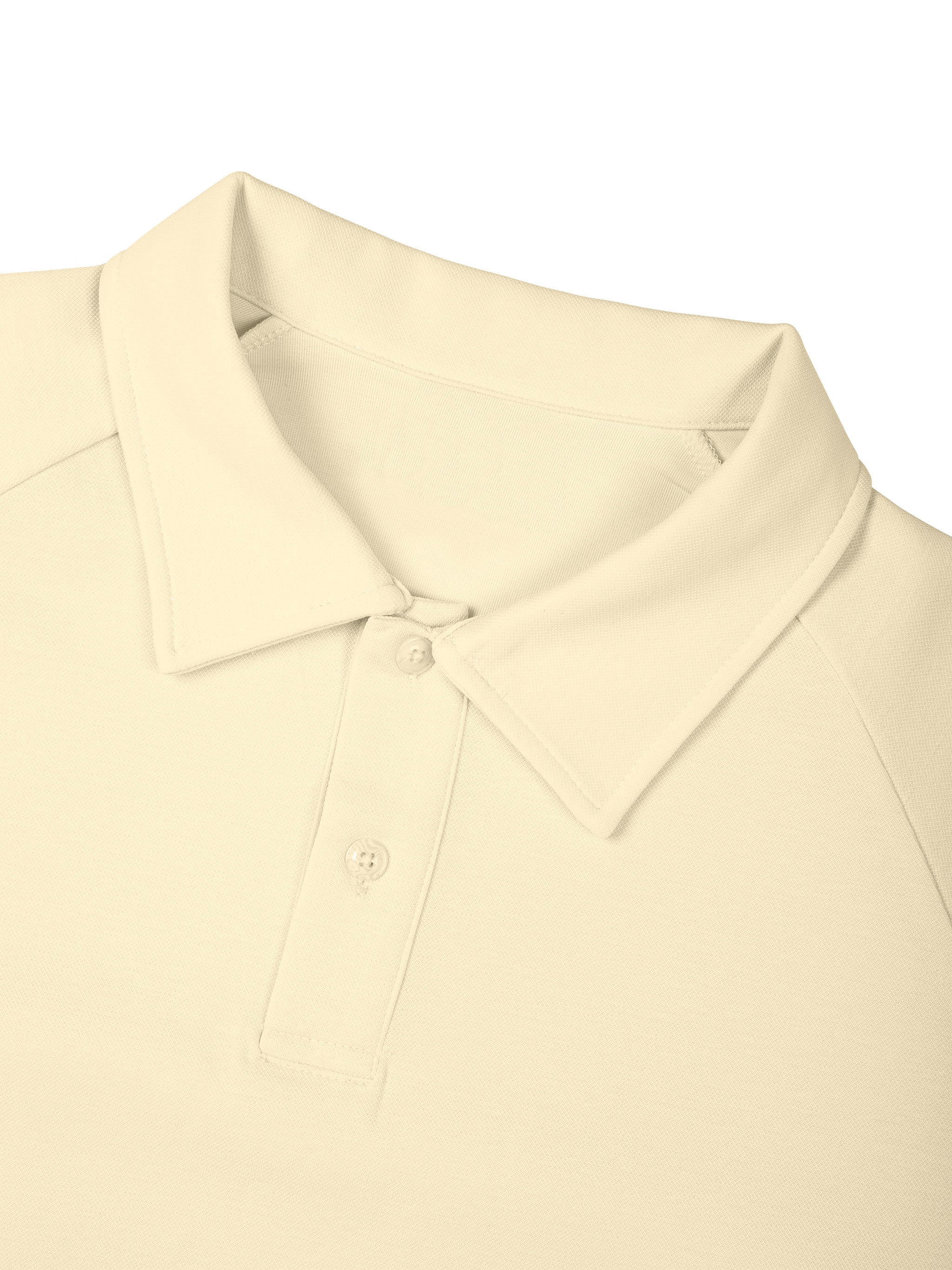 BLANKZ Everyday Raglan Polo — Polo collar detail