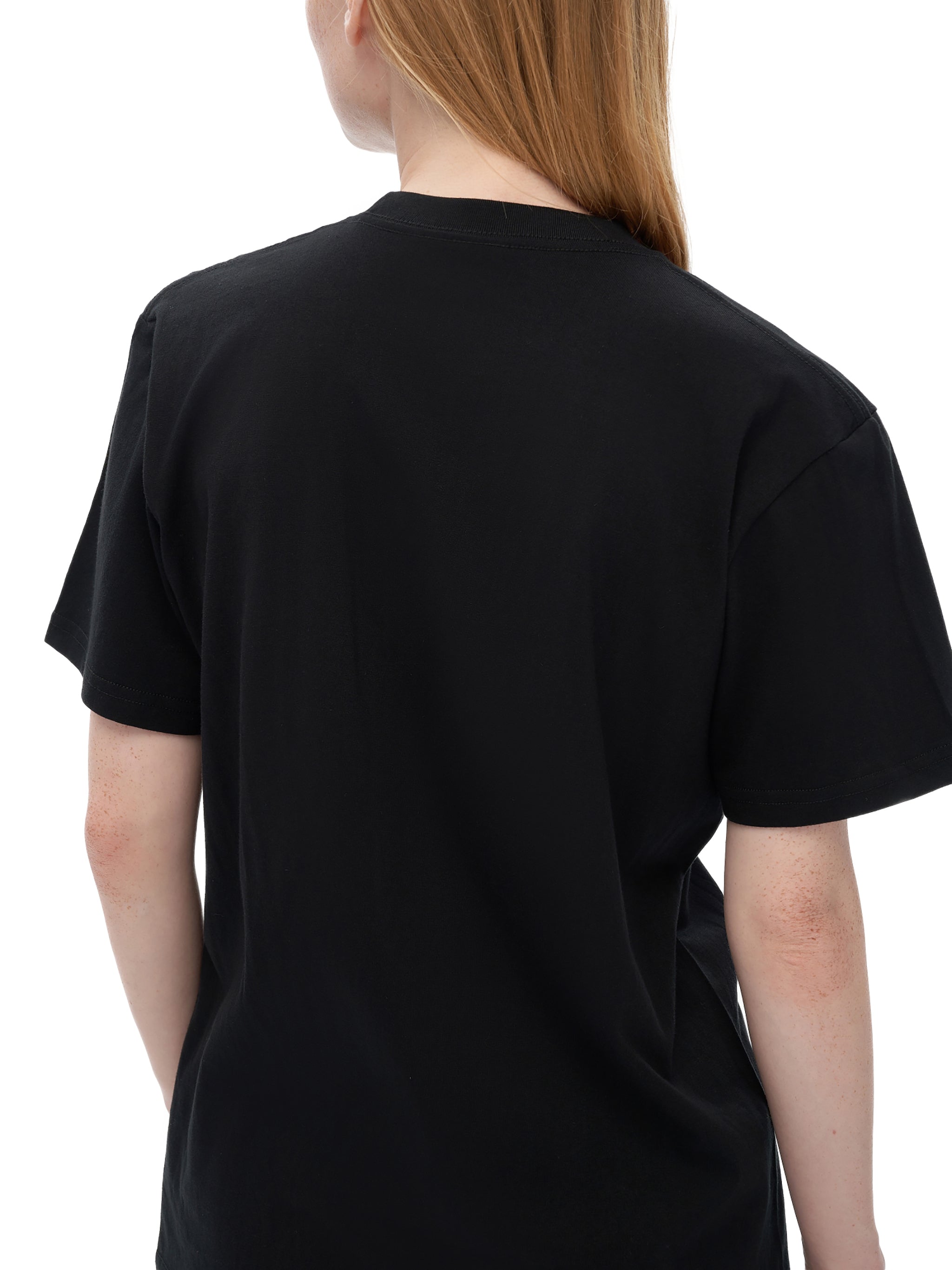 BLANKZ Seamless Cotton Tee — Black, model styling view