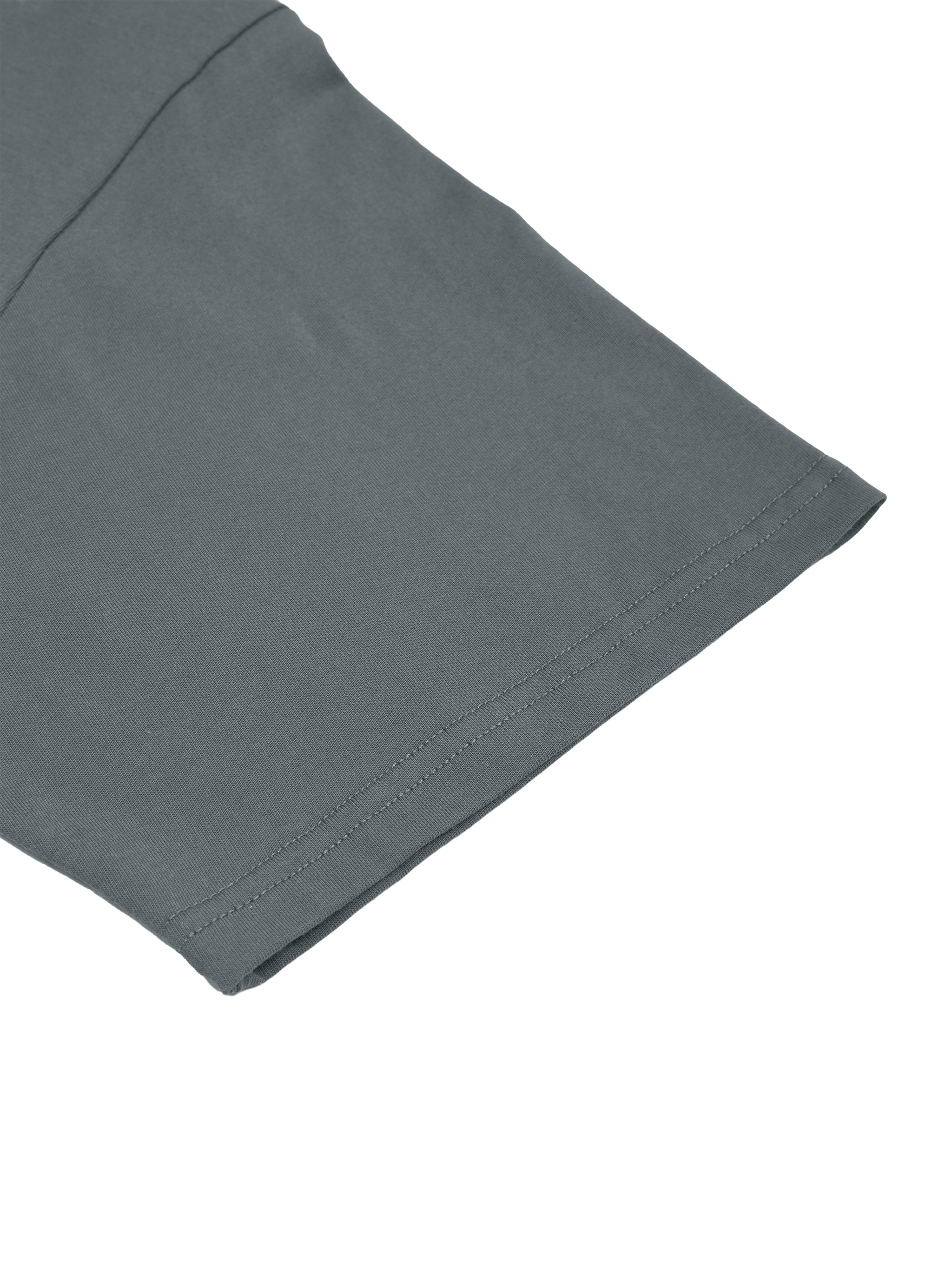 BLANKZ Seamless Cotton Tee — Gray, sleeve detail