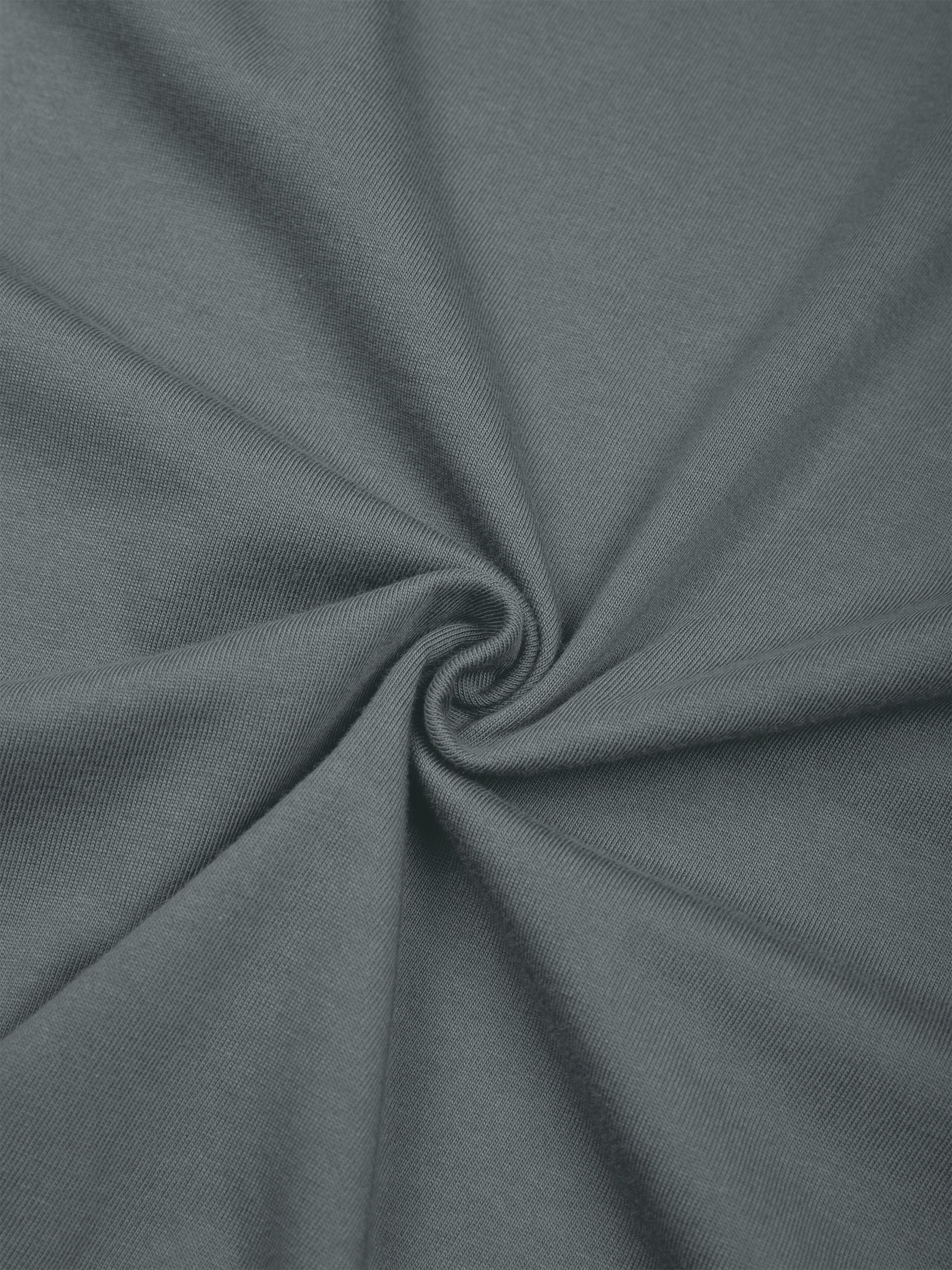 BLANKZ Seamless Cotton Tee — Gray, fabric drape detail