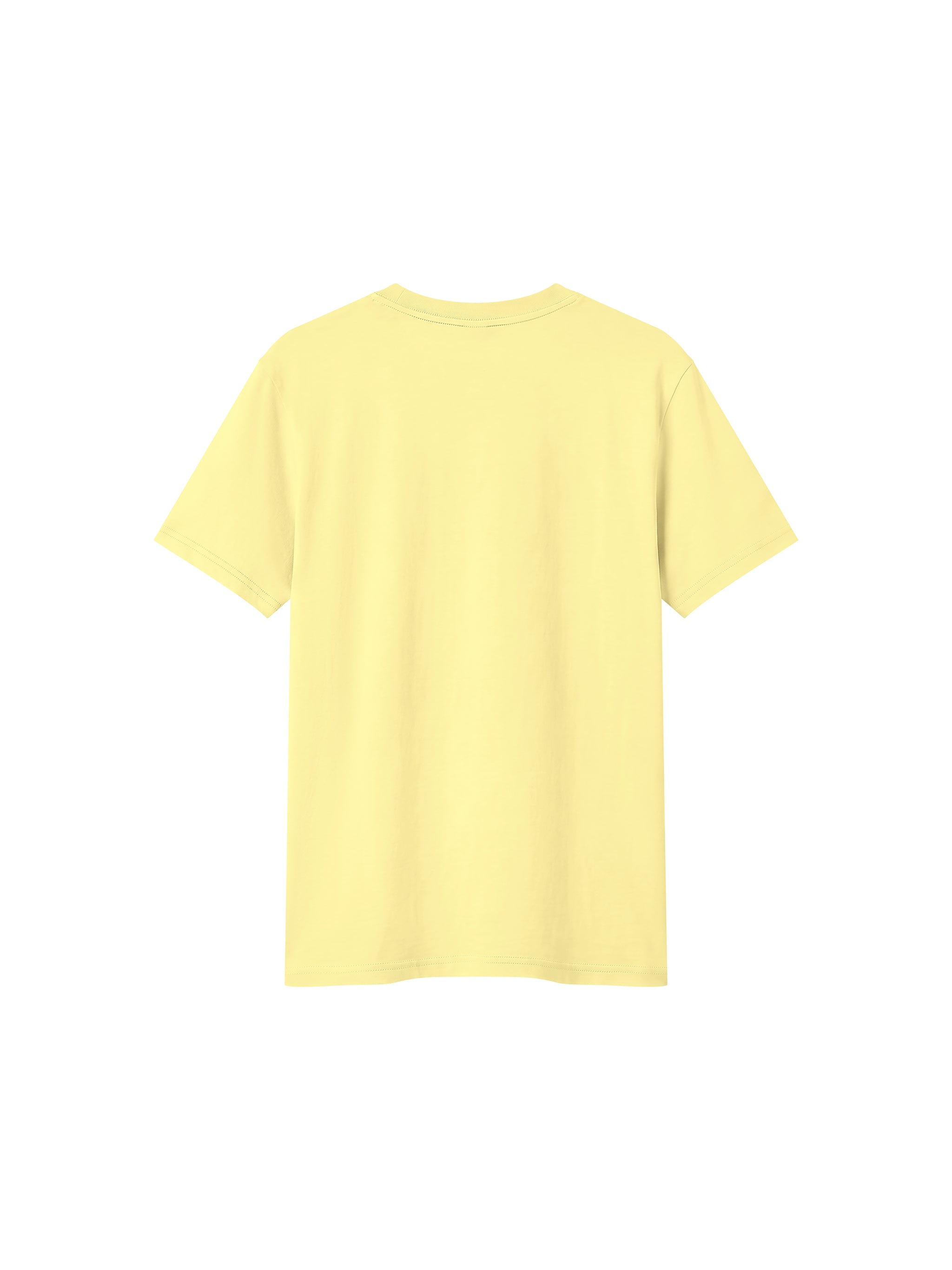 BLANKZ Sorona Crew Tee — Yellow, back view