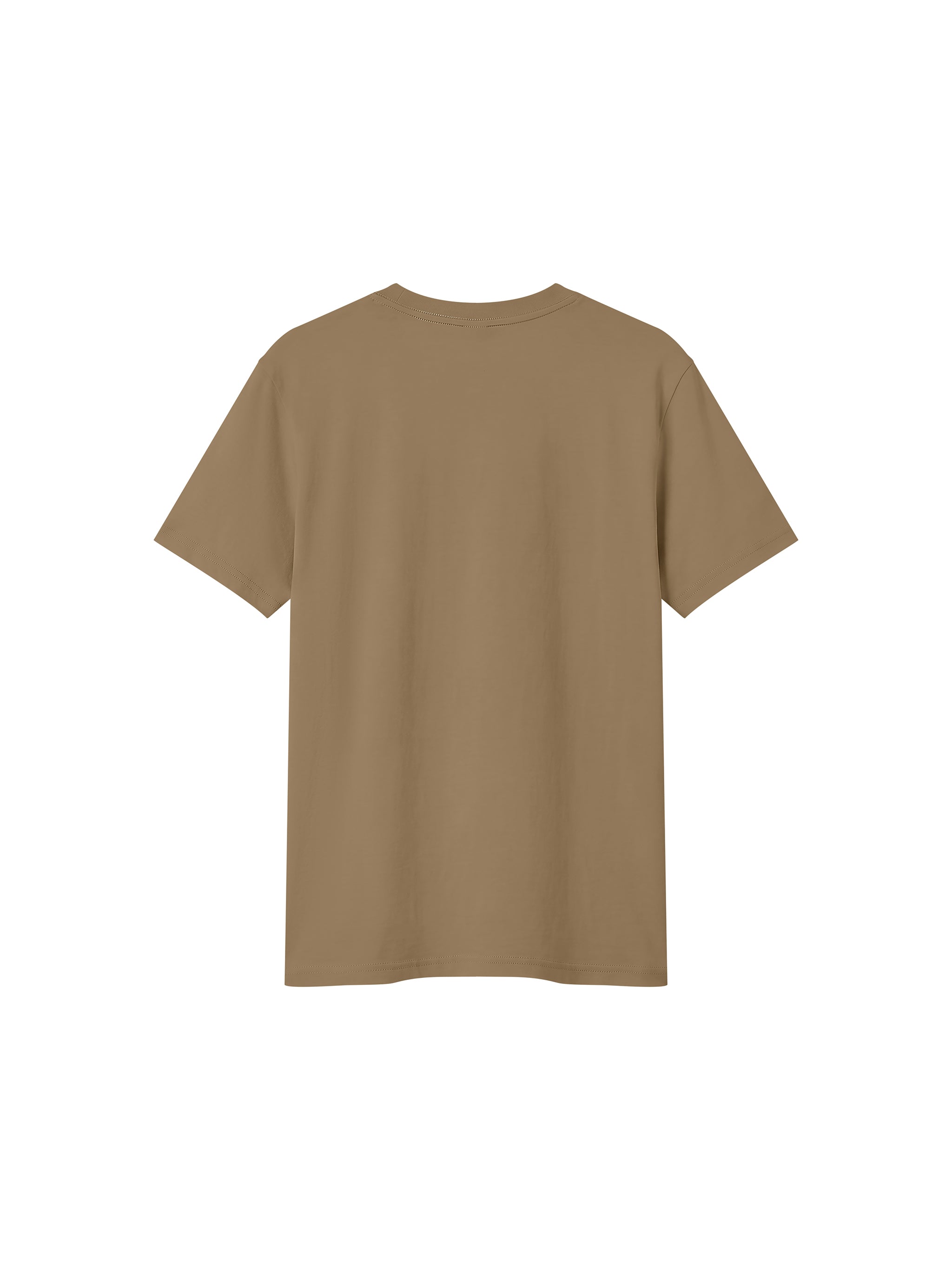 BLANKZ Sorona Crew Tee — Khaki, back view