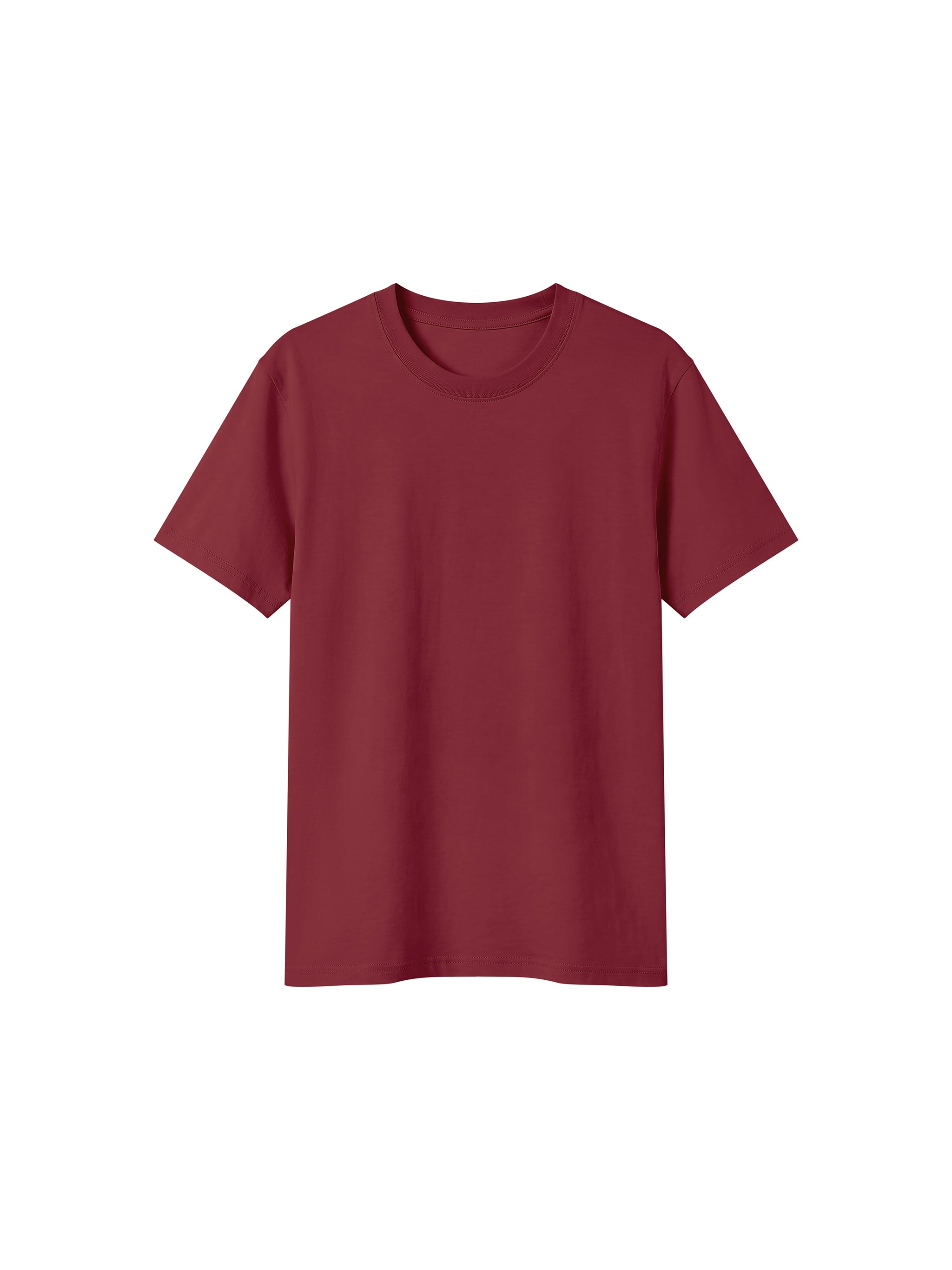 BLANKZ Sorona Crew Tee — Wine Red, front view