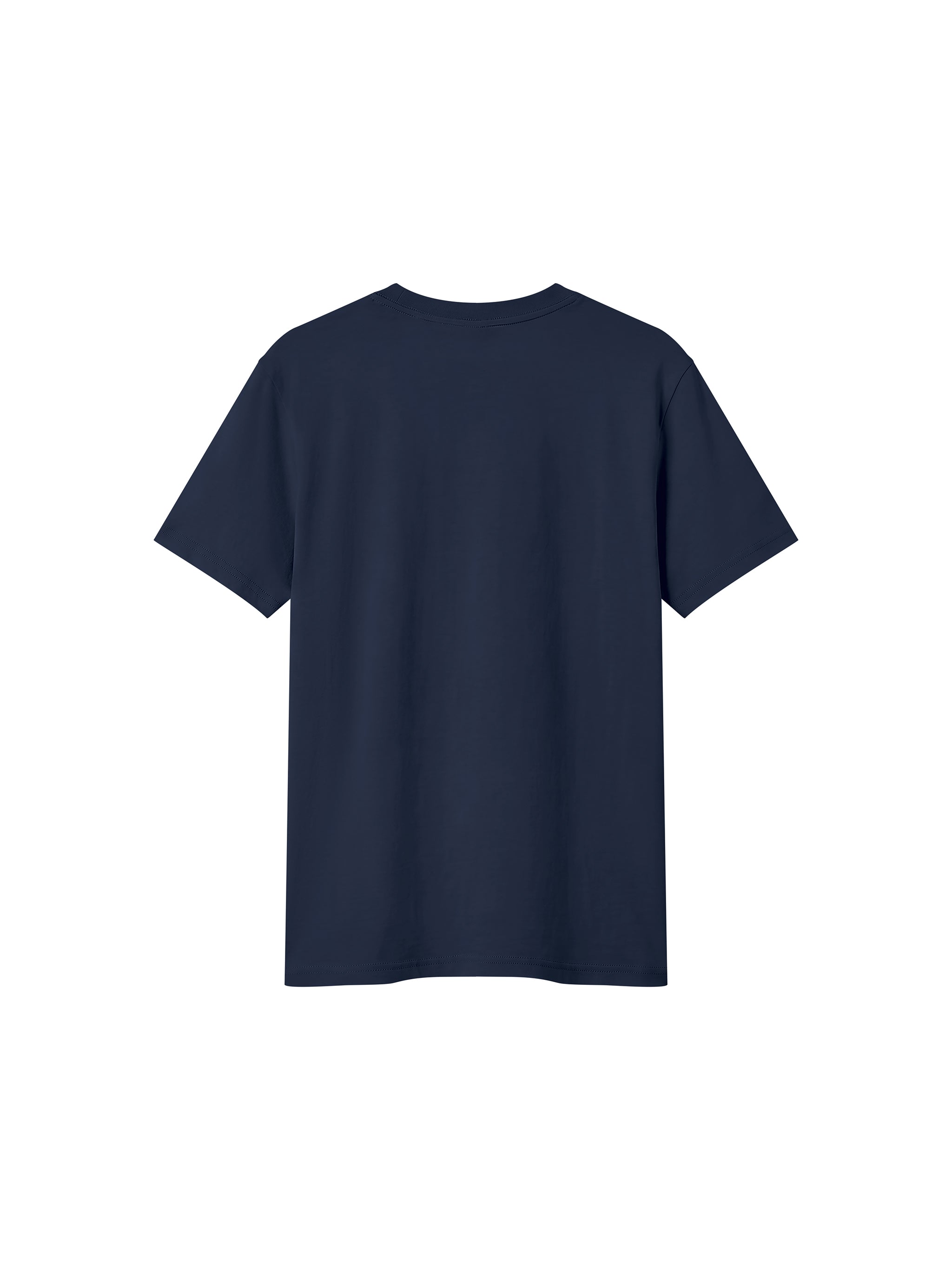BLANKZ Sorona Crew Tee — Navy Blue, back view