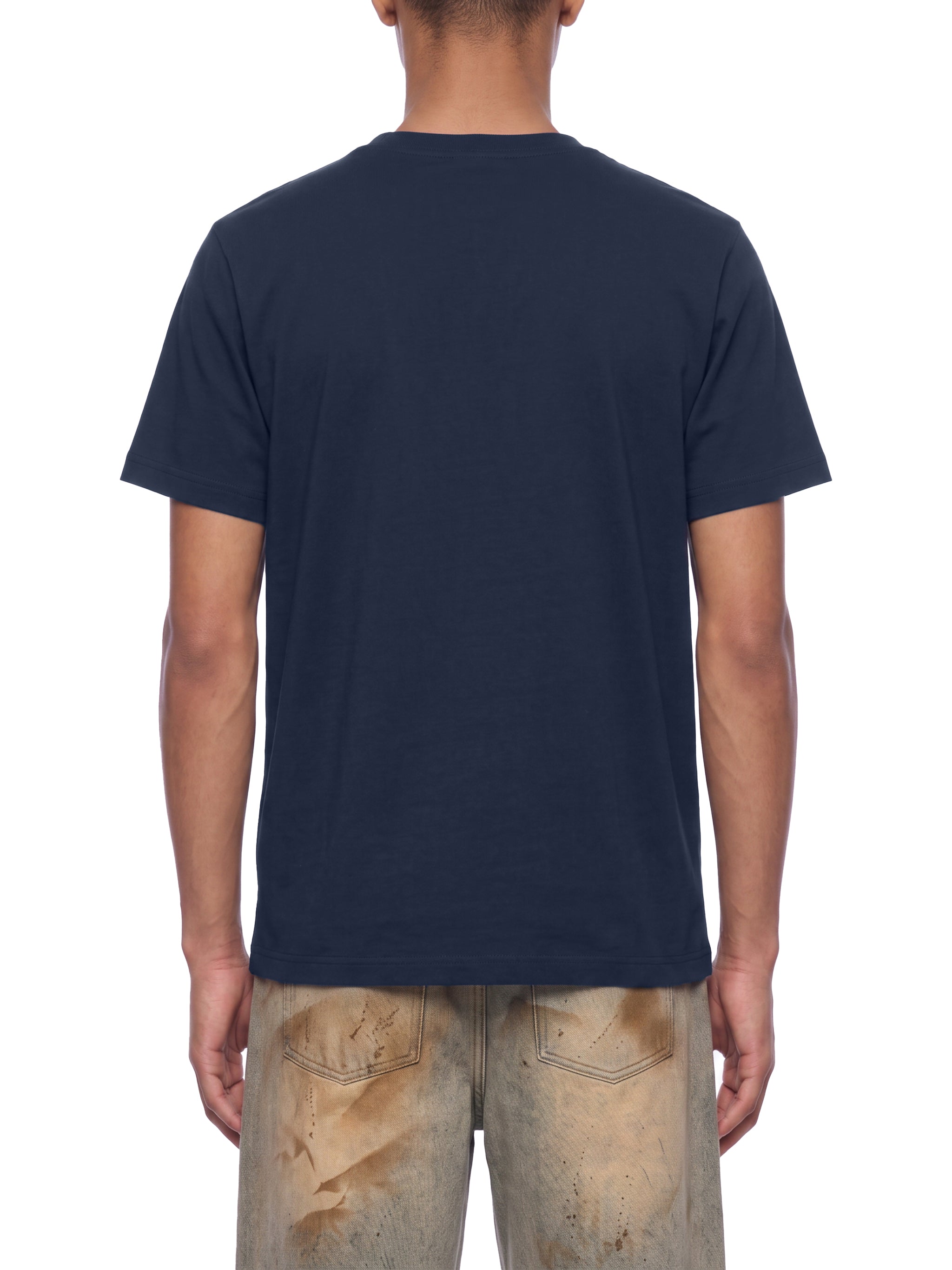 BLANKZ Sorona Crew Tee — Navy Blue, model back view