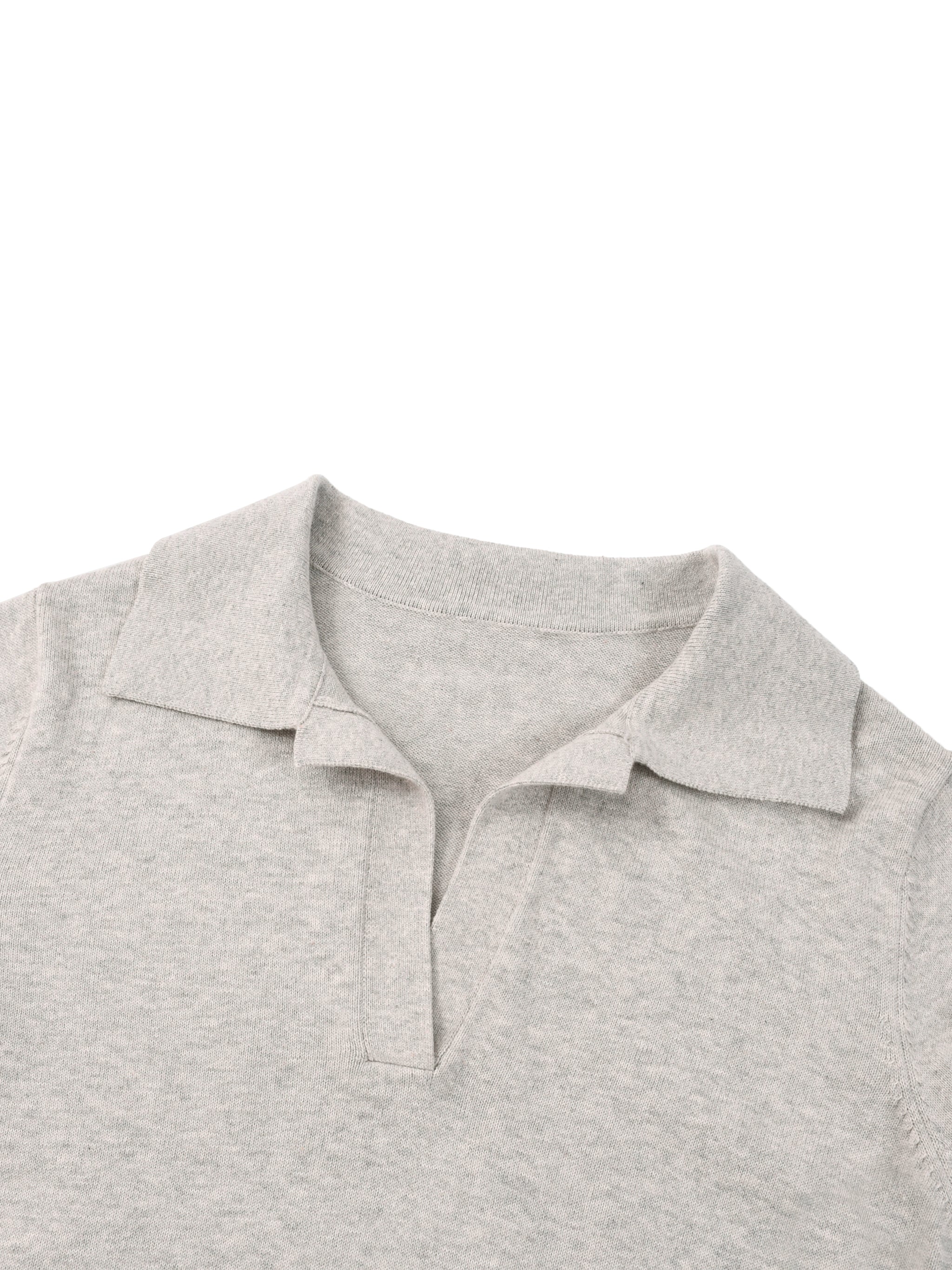 BLANKZ Collared Pullover Knit Sweater — collar and neckline detail