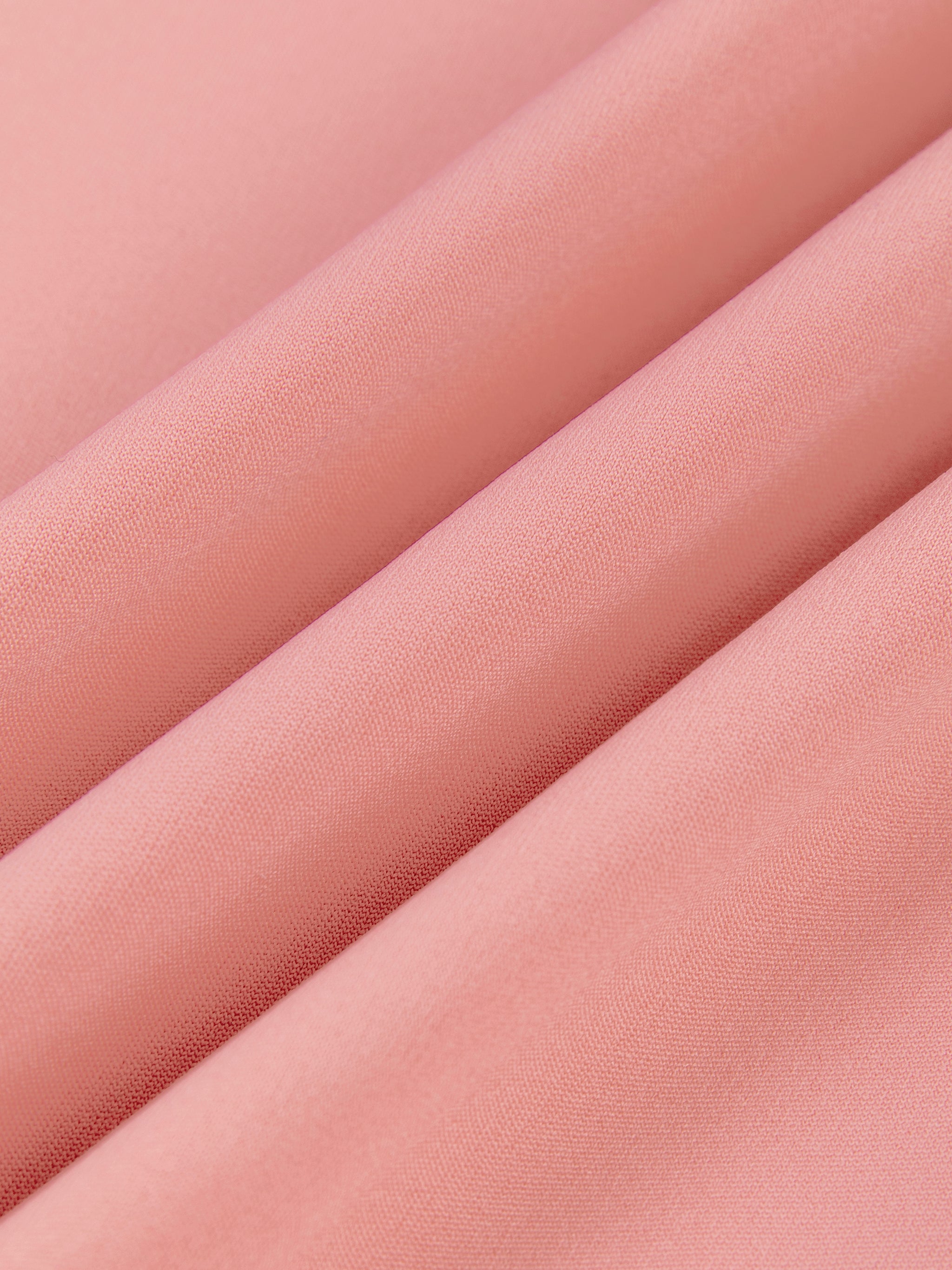 BLANKZ Halter Flared Jumpsuit — Pink — fabric folds
