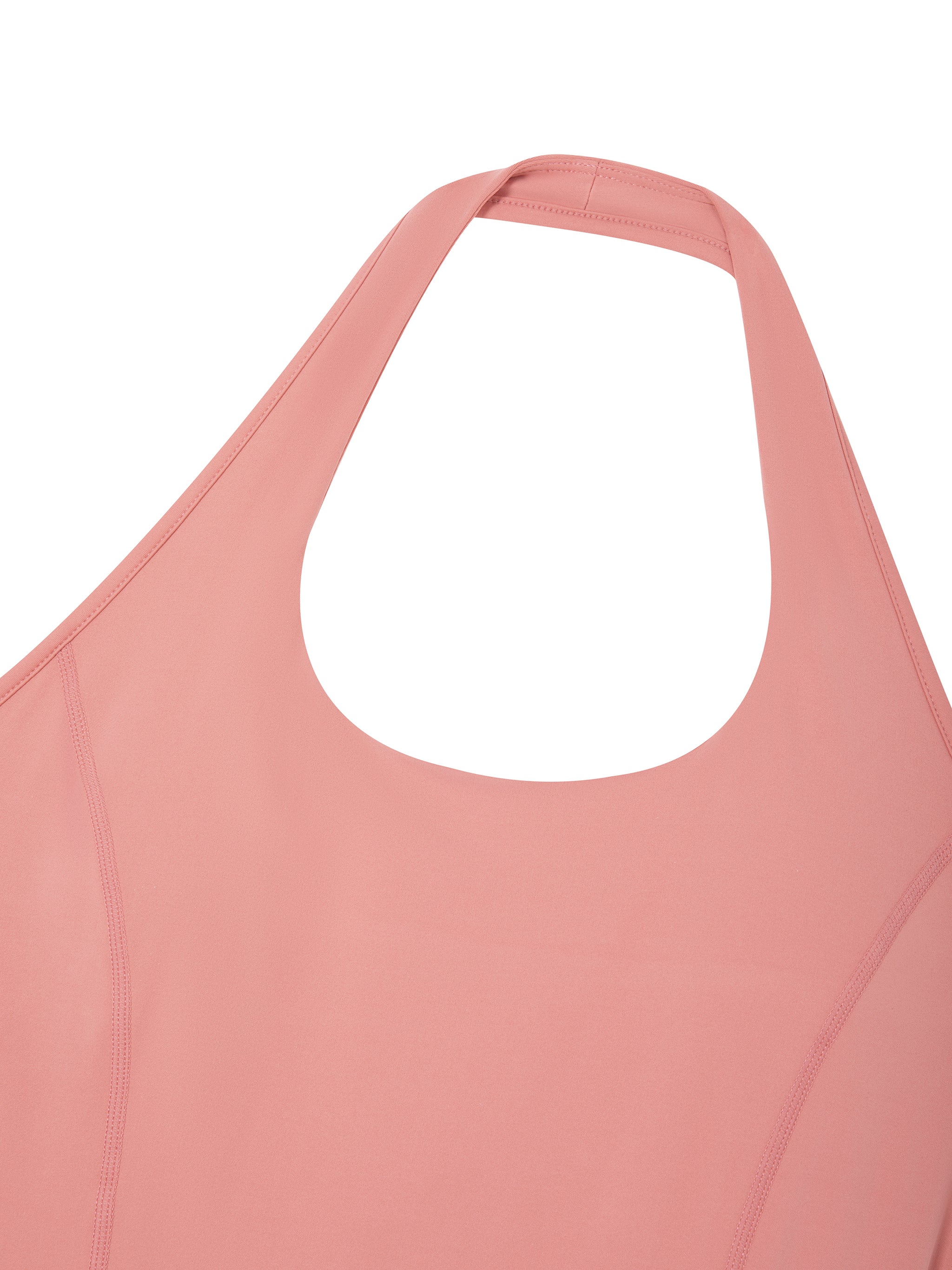 BLANKZ Halter Flared Jumpsuit — Pink — halter neckline