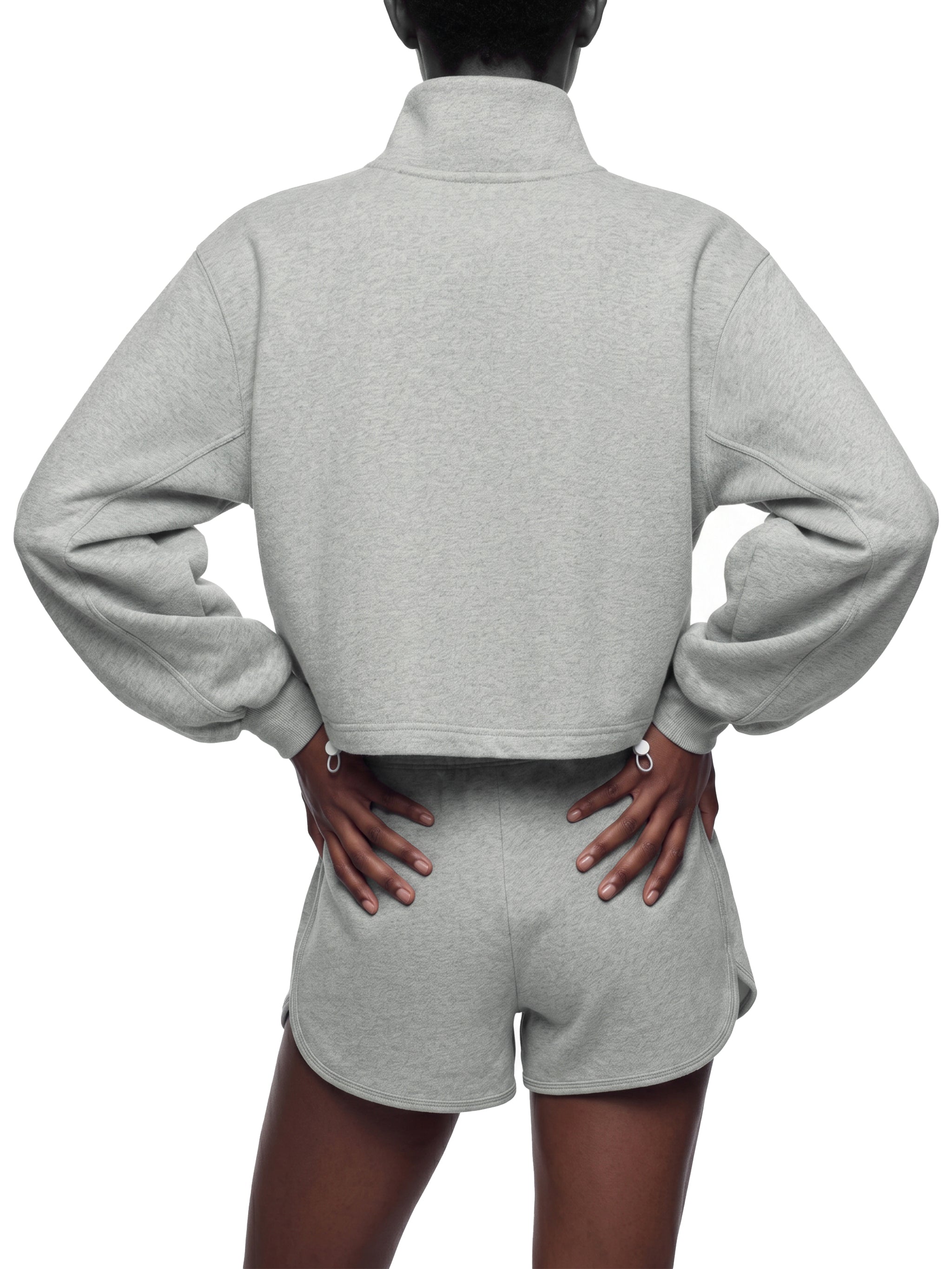 Mock-Neck Quarter-Zip Sweatshirt