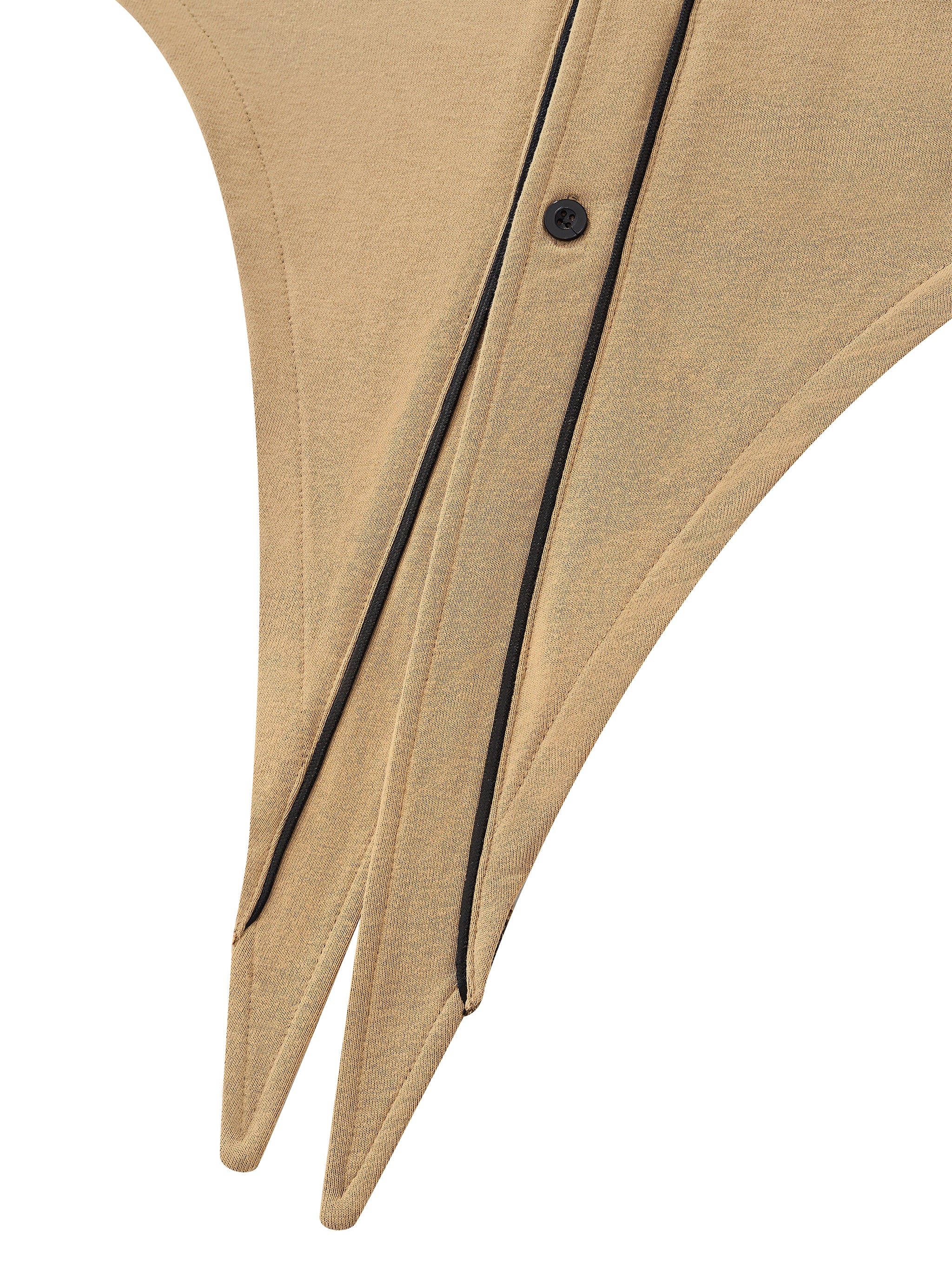 BLANKZ Piping Baseball Jersey — front tie panel detail