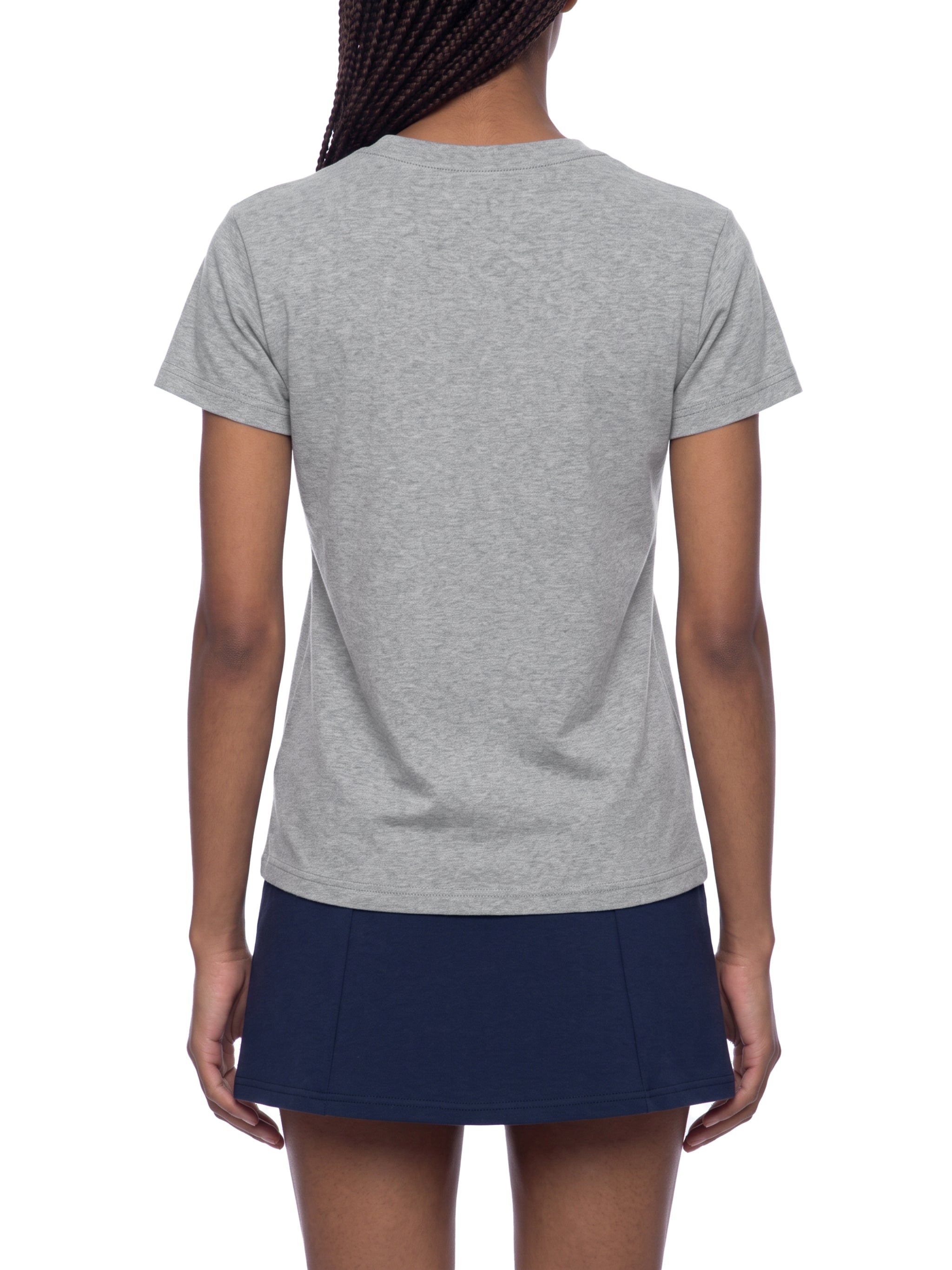 BLANKZ Slim Fit Crewneck Tee — Model wearing the garment, back view