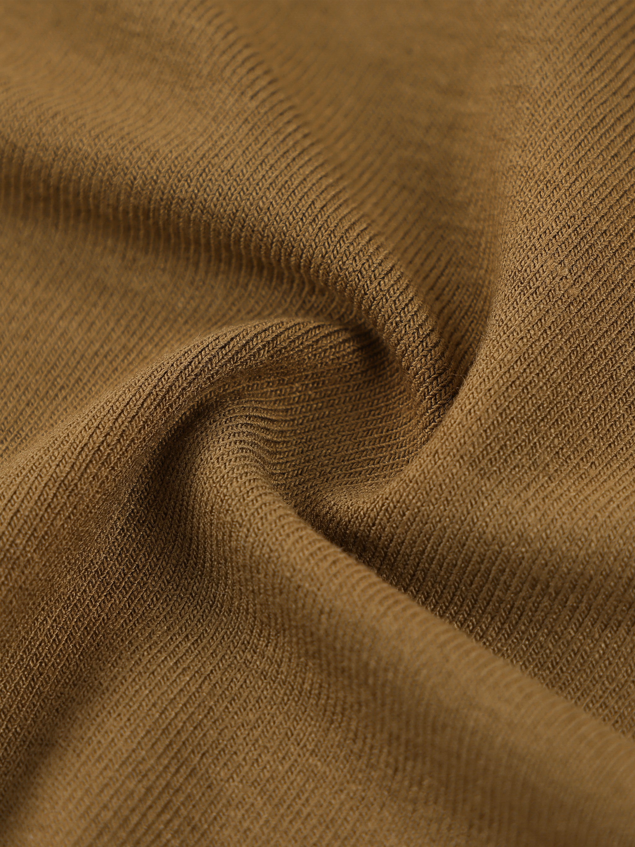 BLANKZ Solid Color Knit Maxi Skirt — Brown — folded knit texture
